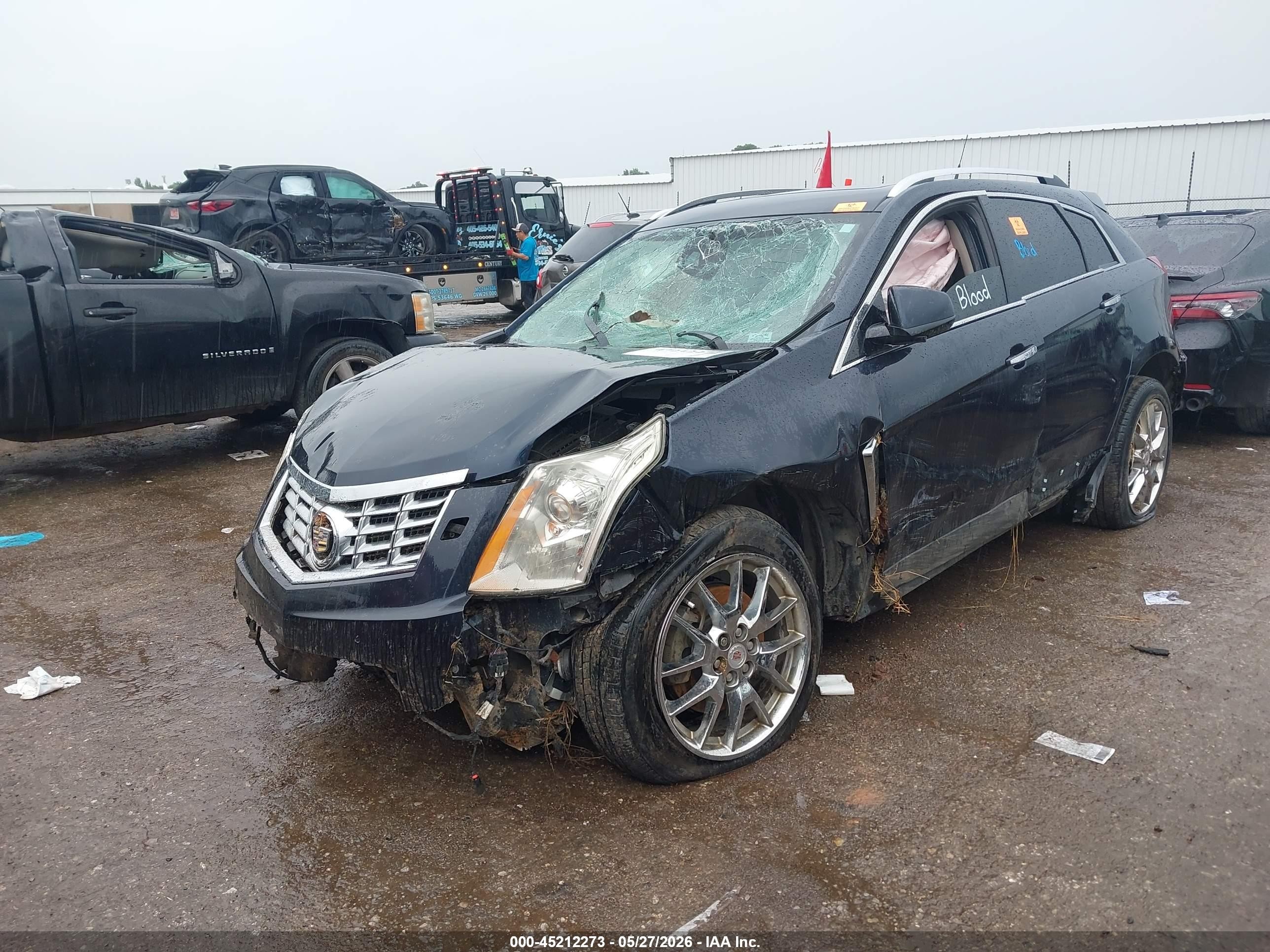 2014 Cadillac Srx Premium Collection Blue vin: 3GYFNGE30ES676952