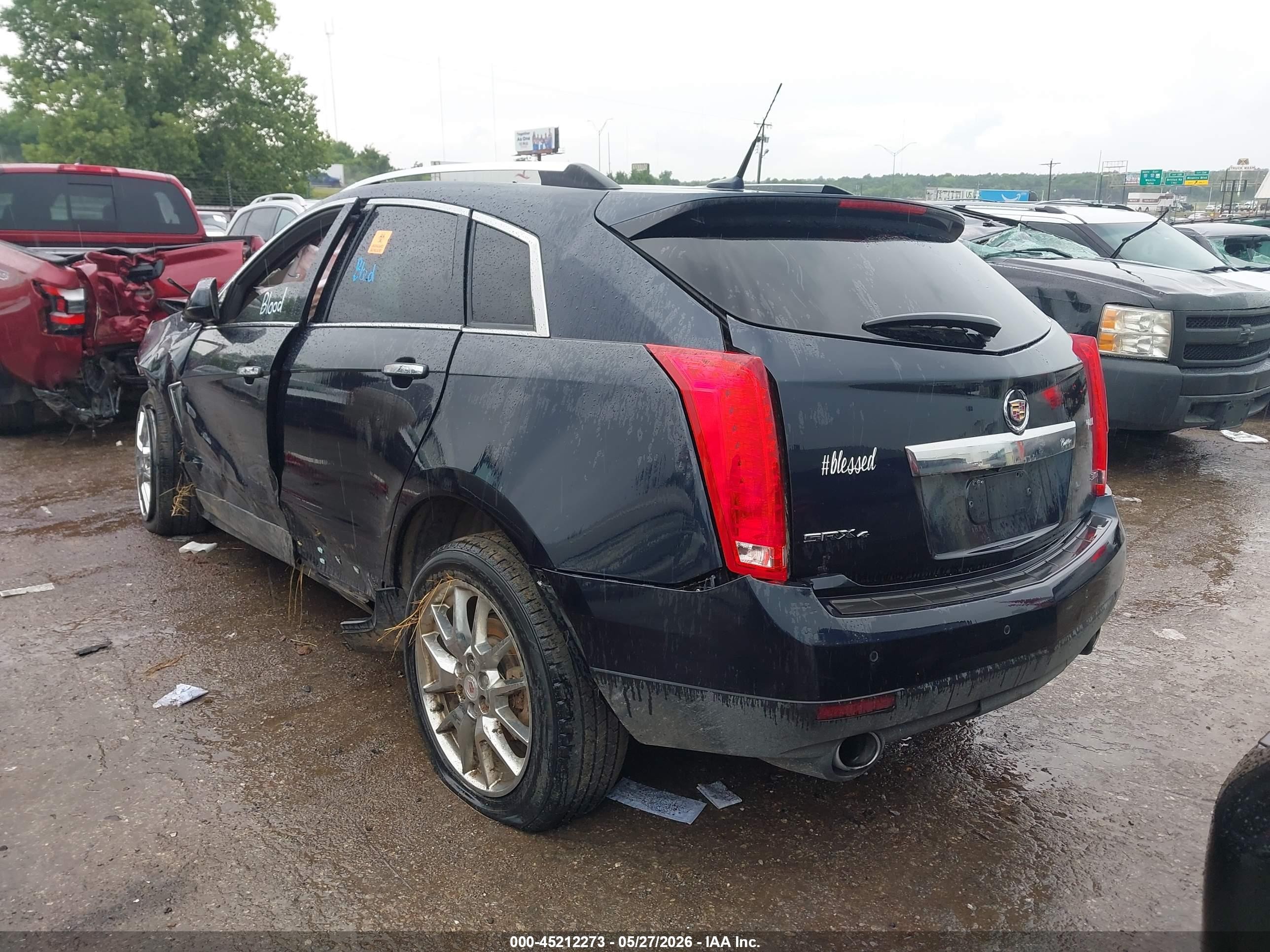 2014 Cadillac Srx Premium Collection Blue vin: 3GYFNGE30ES676952