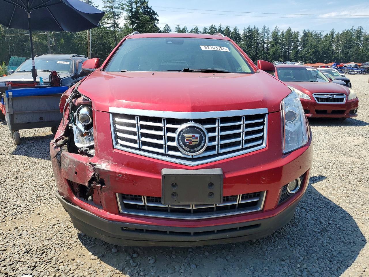 2015 Cadillac Srx Premium Collection Red vin: 3GYFNGE31FS628040