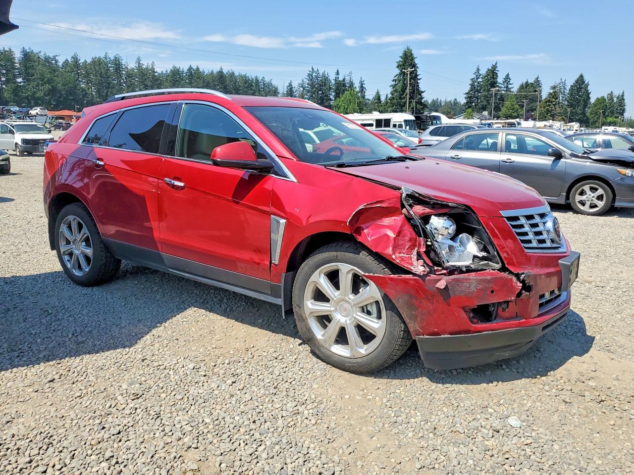 2015 Cadillac Srx Premium Collection Red vin: 3GYFNGE31FS628040