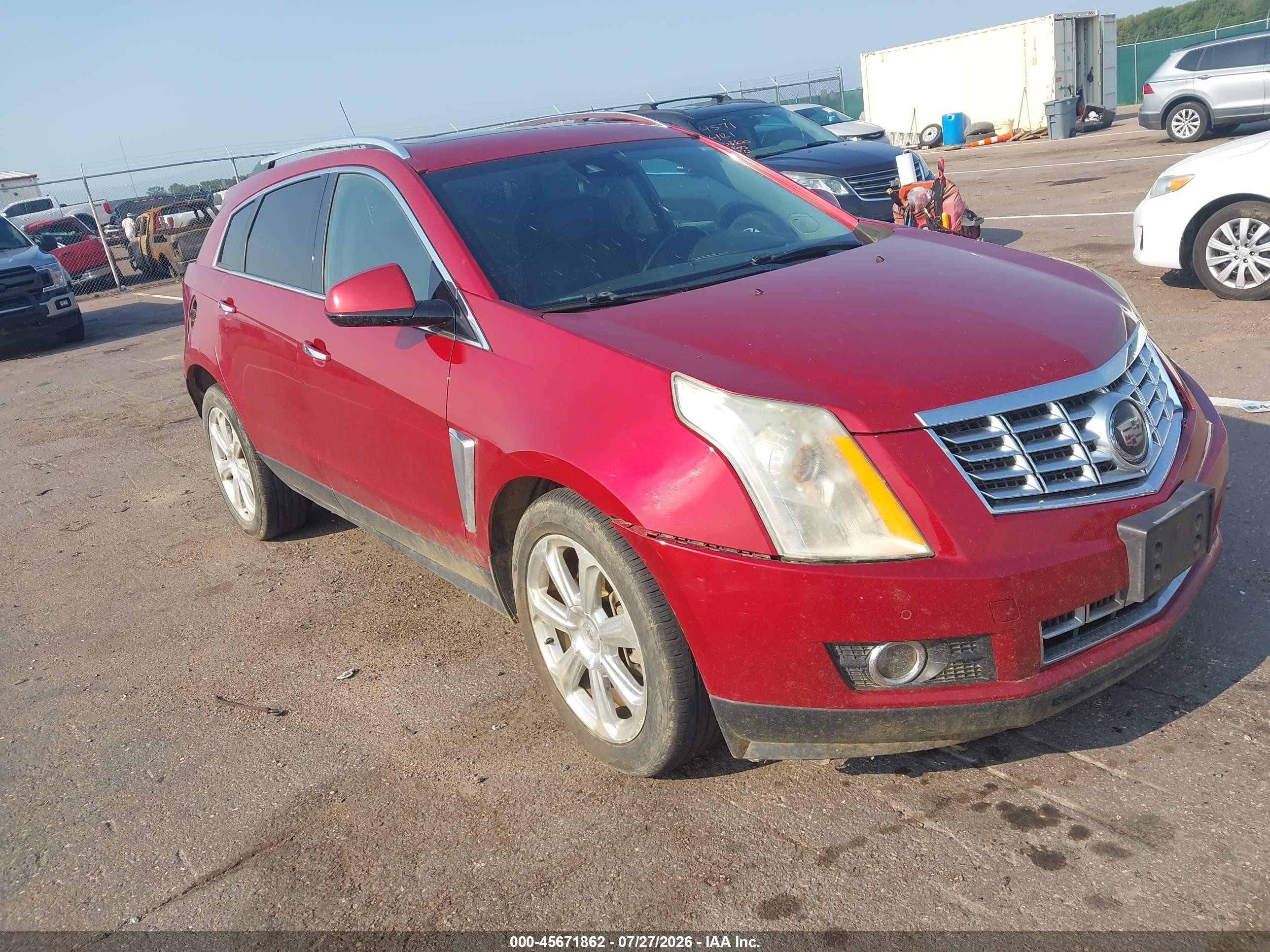 2015 Cadillac Srx Premium Collection Red vin: 3GYFNGE33FS545080