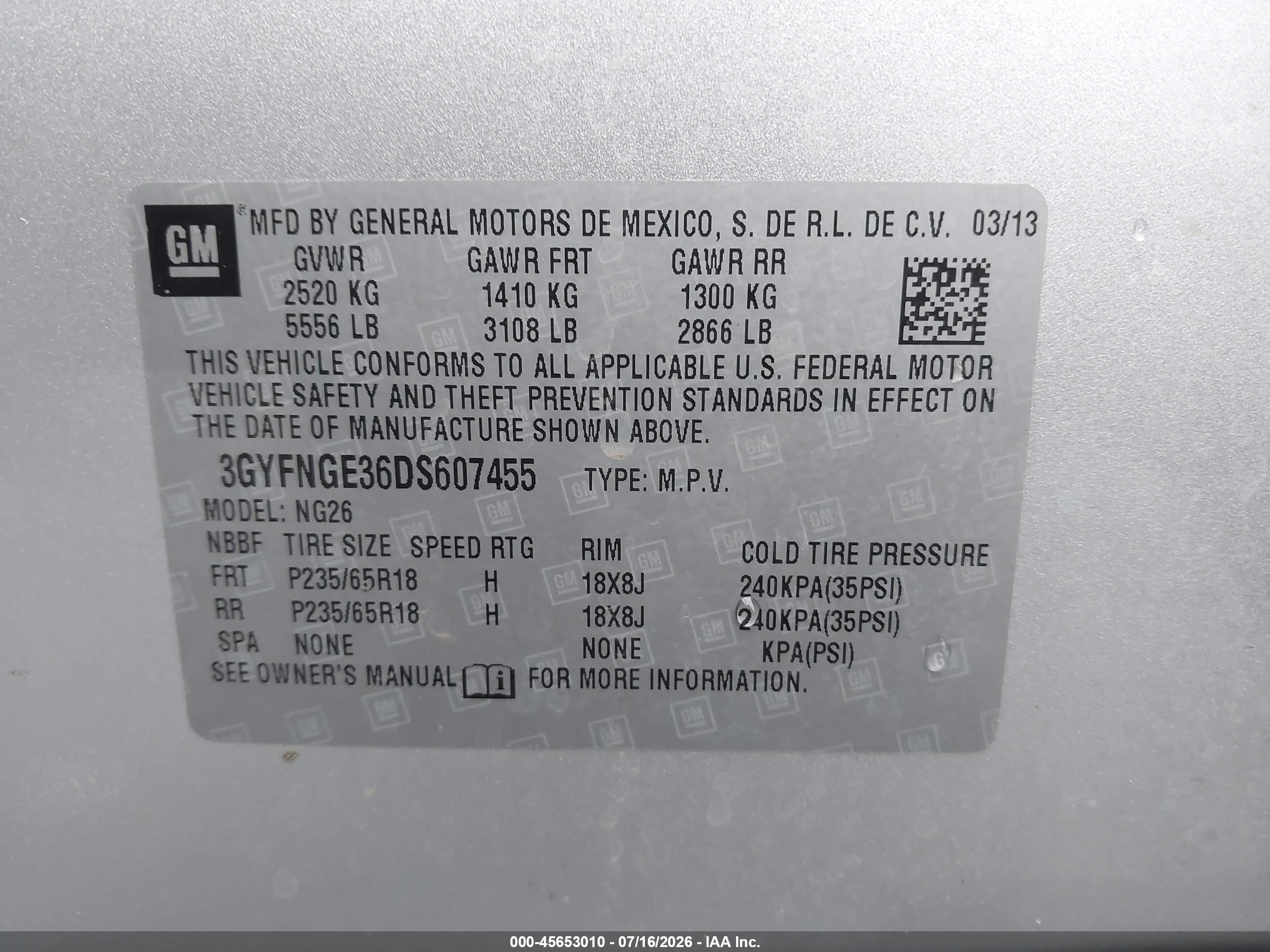 2013 Cadillac Srx Luxury Collection Серебряный vin: 3GYFNGE36DS607455