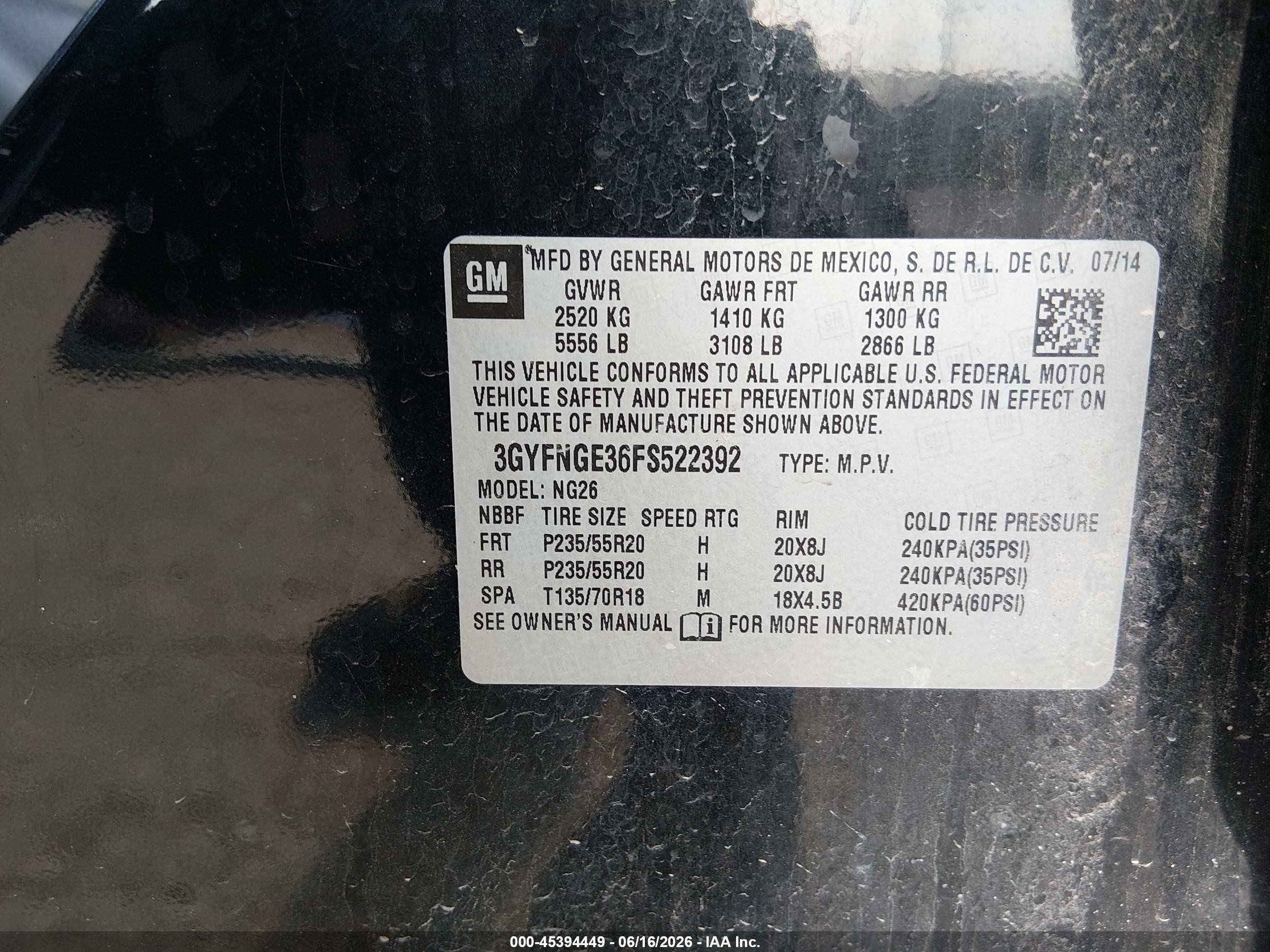 2015 Cadillac Srx Premium Collection Black vin: 3GYFNGE36FS522392