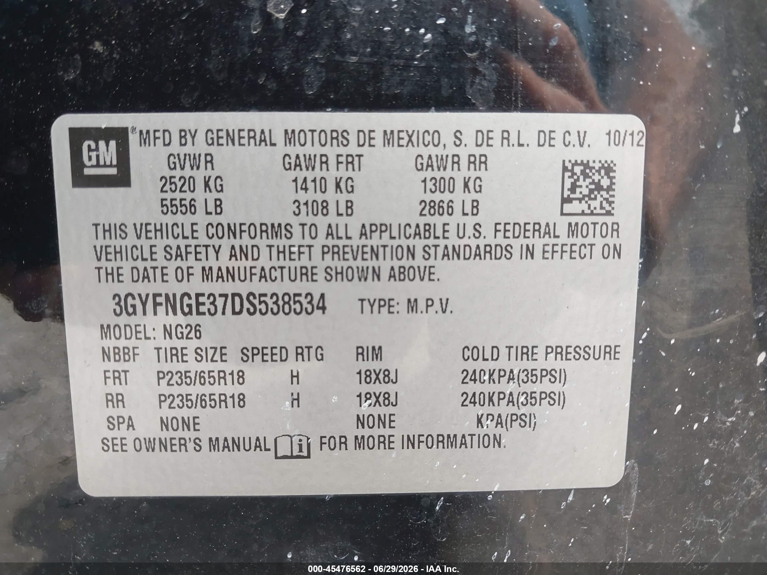 2013 Cadillac Srx Luxury Collection Black vin: 3GYFNGE37DS538534