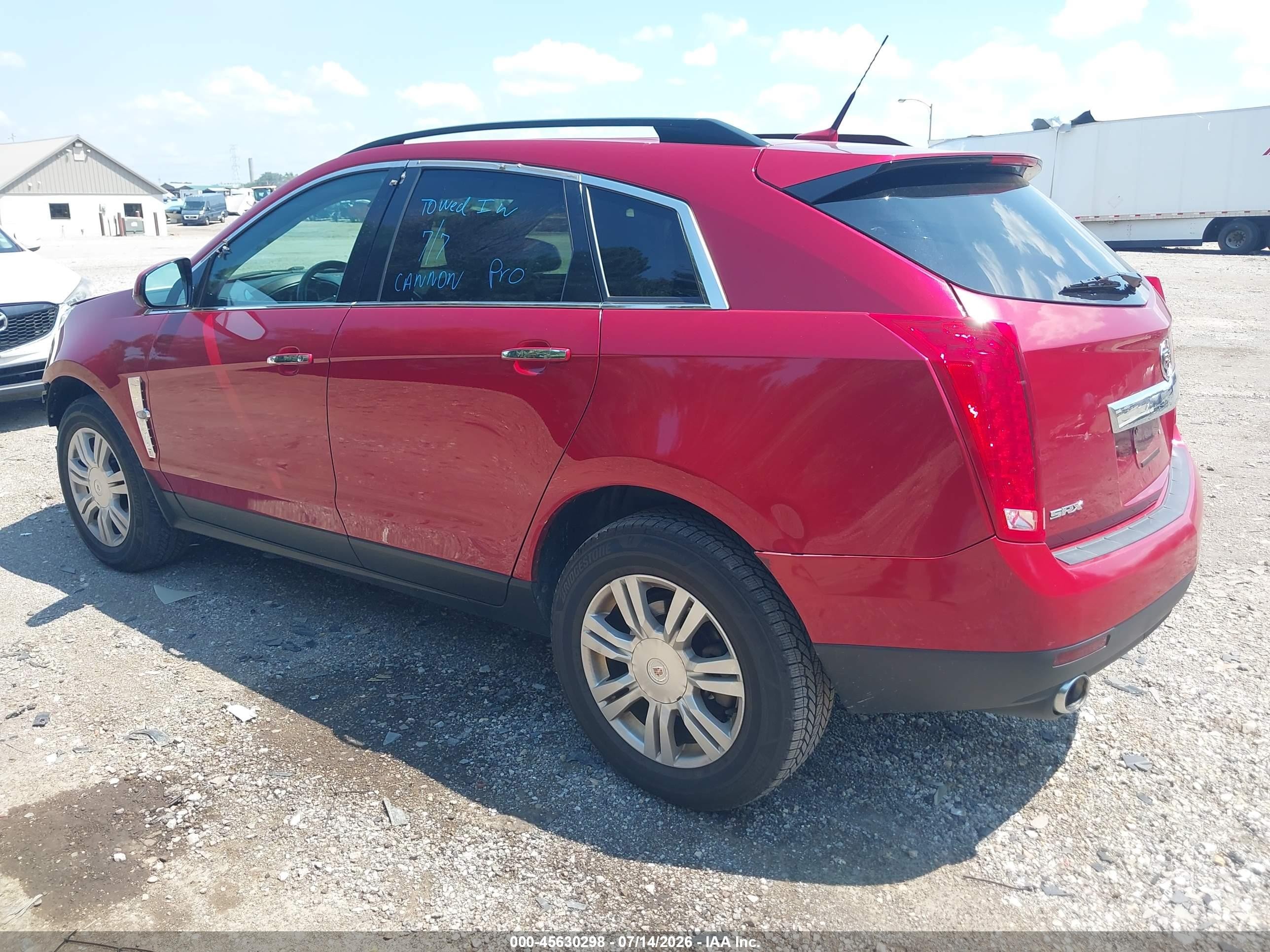 2012 Cadillac Srx Standard Красный vin: 3GYFNGE39CS655420