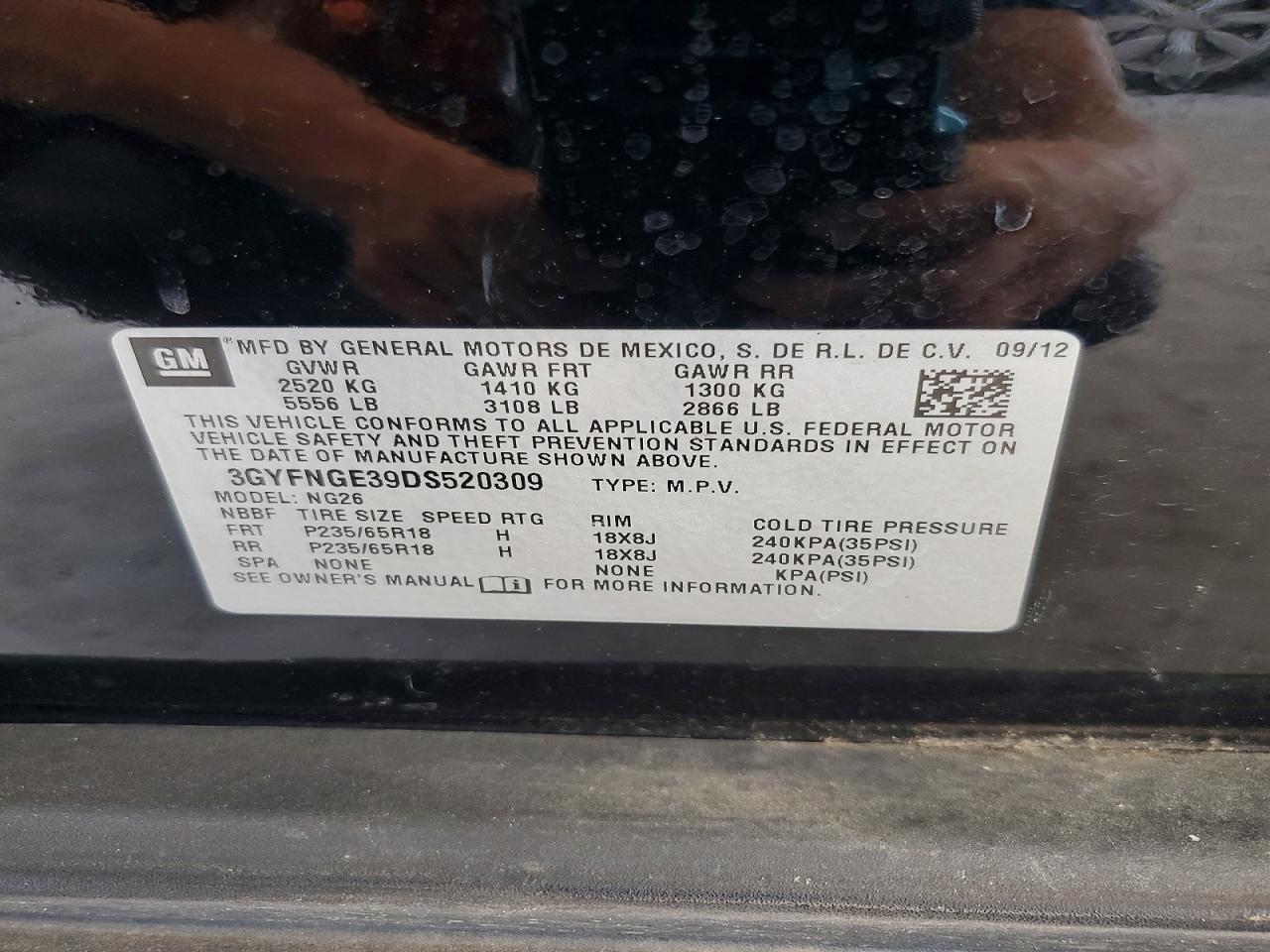 2013 Cadillac Srx Luxury Collection Black vin: 3GYFNGE39DS520309