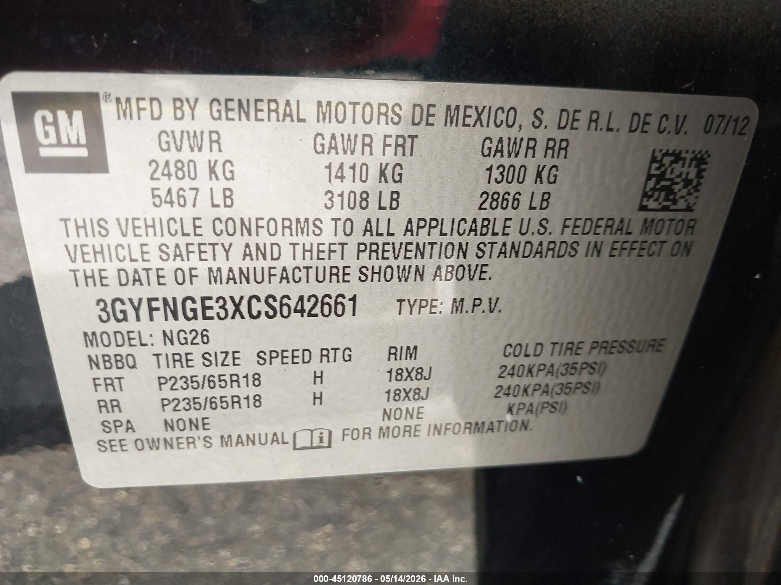 2012 Cadillac Srx Standard Черный vin: 3GYFNGE3XCS642661