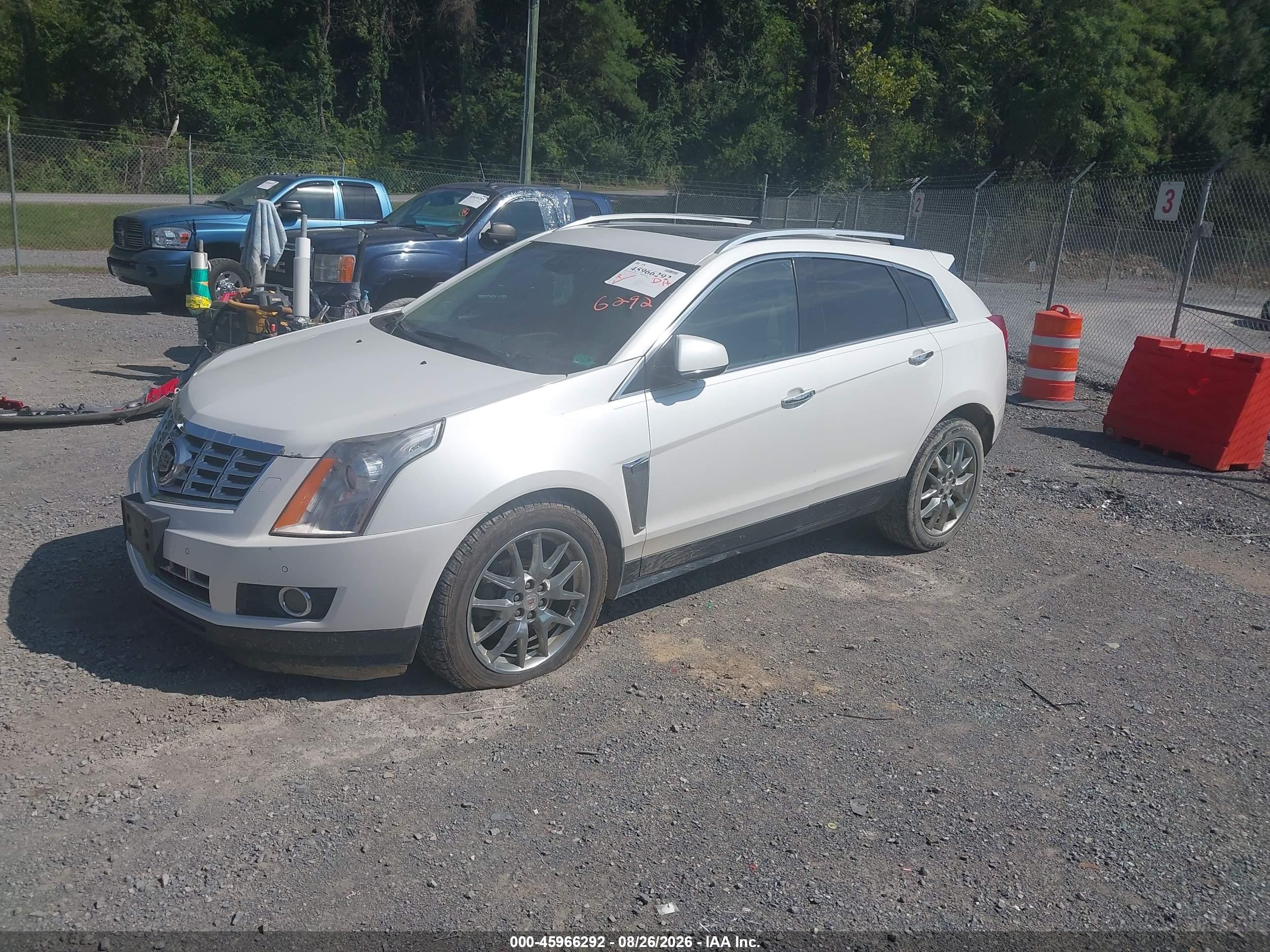 2014 Cadillac Srx Premium Collection White vin: 3GYFNGE3XES561808