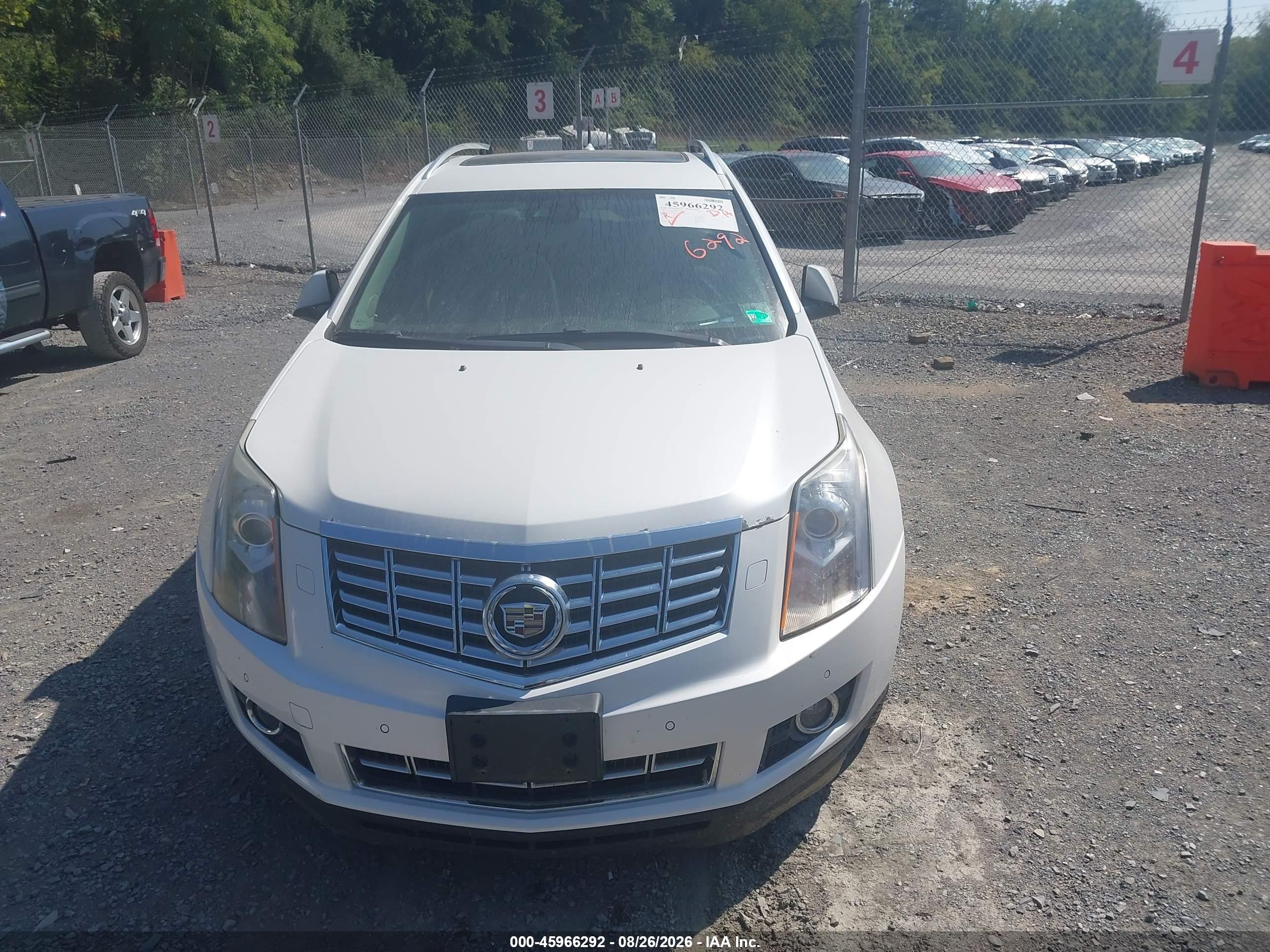 2014 Cadillac Srx Premium Collection White vin: 3GYFNGE3XES561808