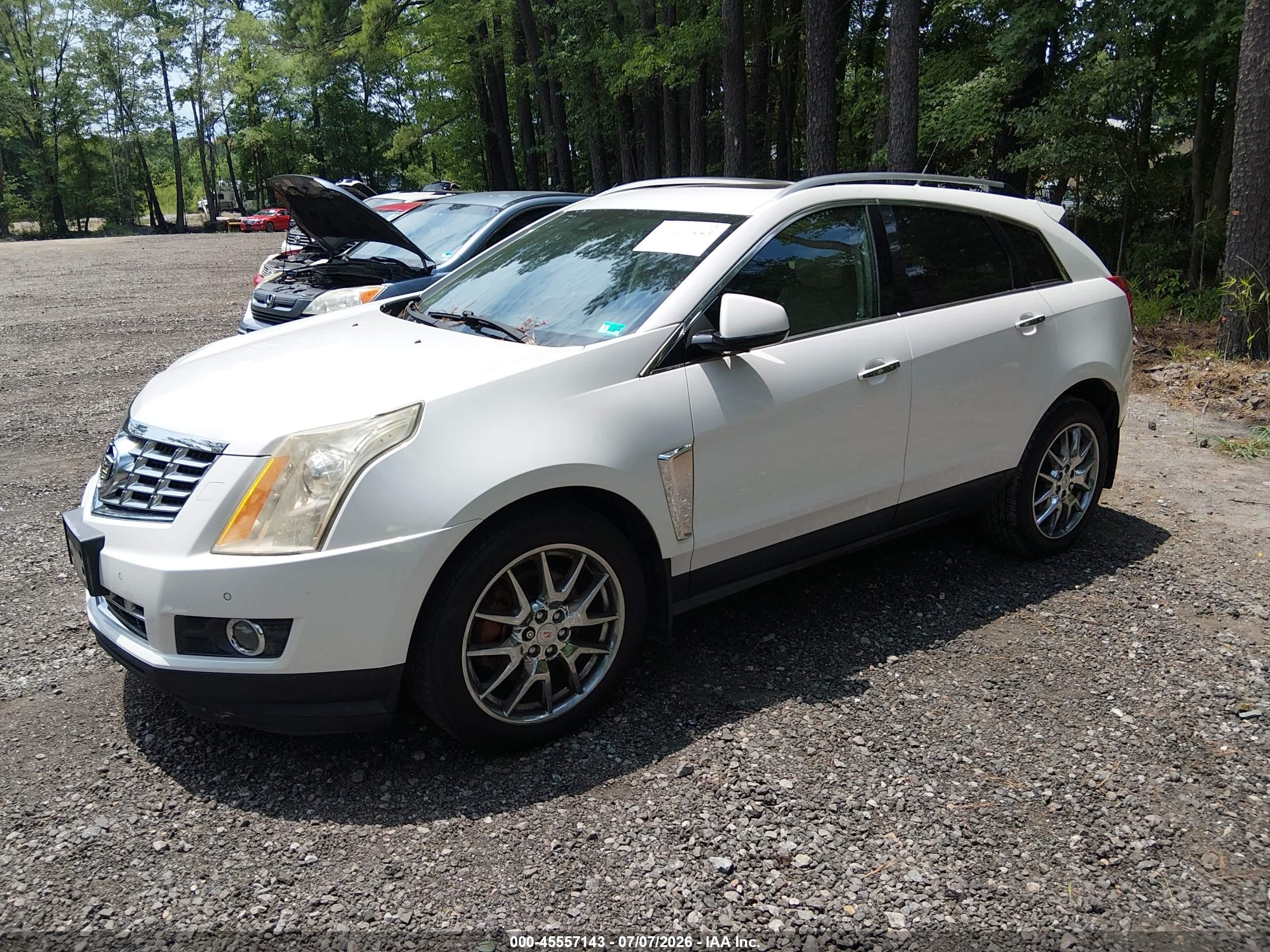 2014 Cadillac Srx Premium Collection White vin: 3GYFNGE3XES575787