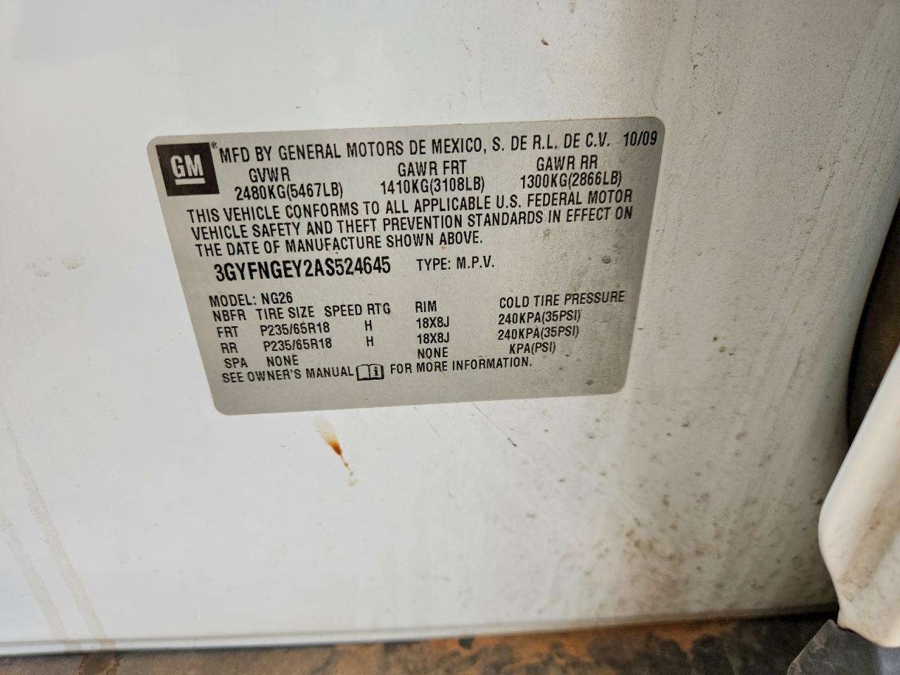 2010 Cadillac Srx Silver vin: 3GYFNGEY2AS524645