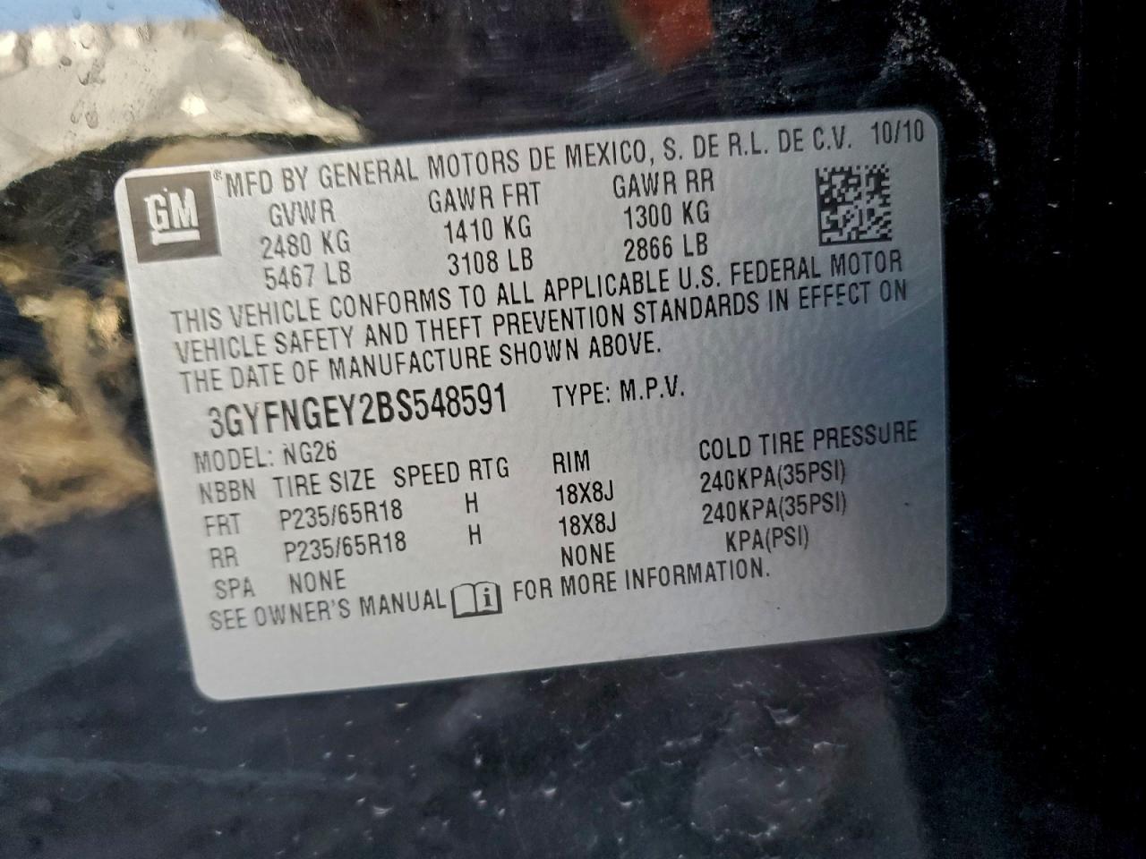 2011 Cadillac Srx Black vin: 3GYFNGEY2BS548591