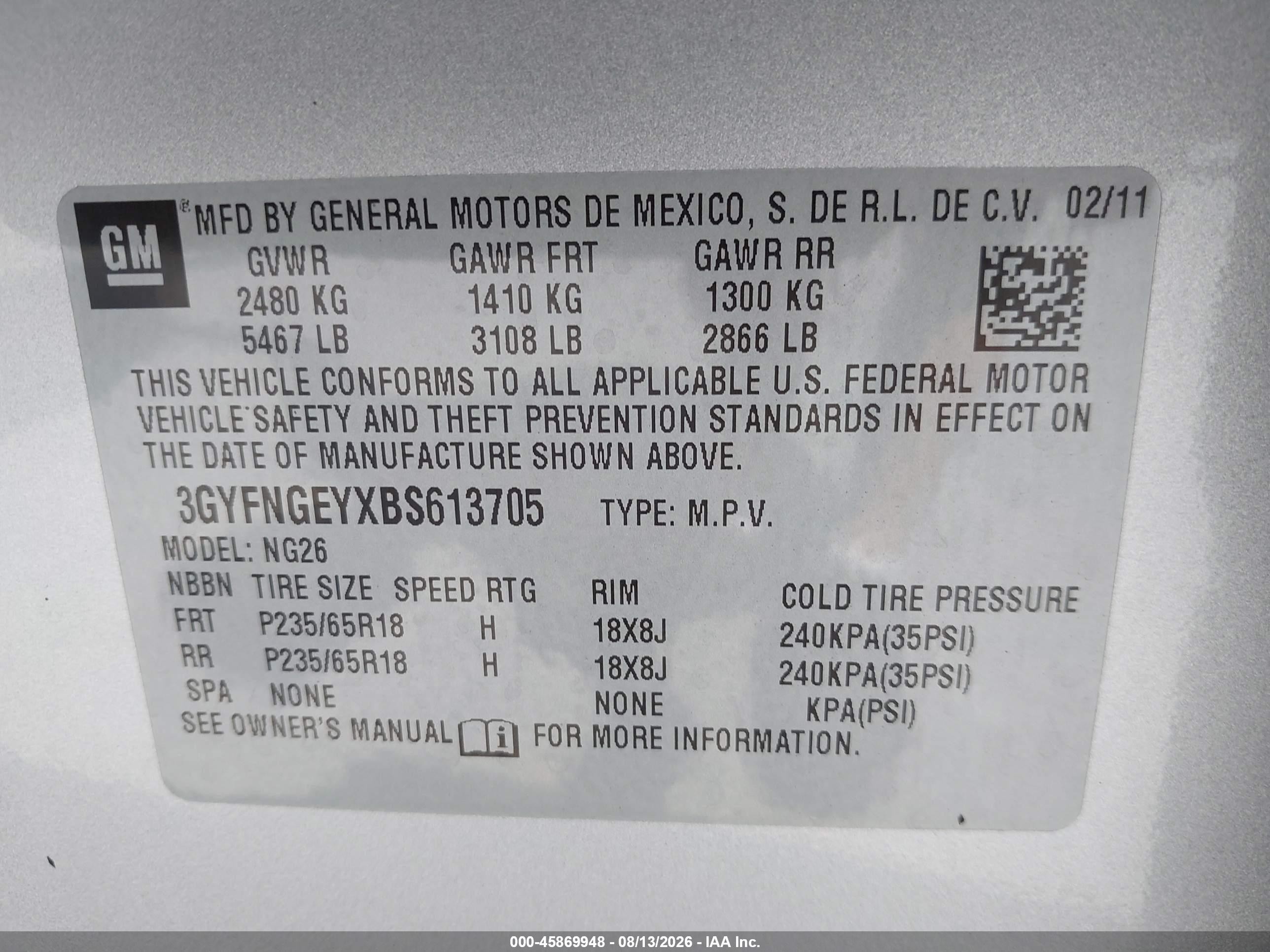 2011 Cadillac Srx Standard Silver vin: 3GYFNGEYXBS613705