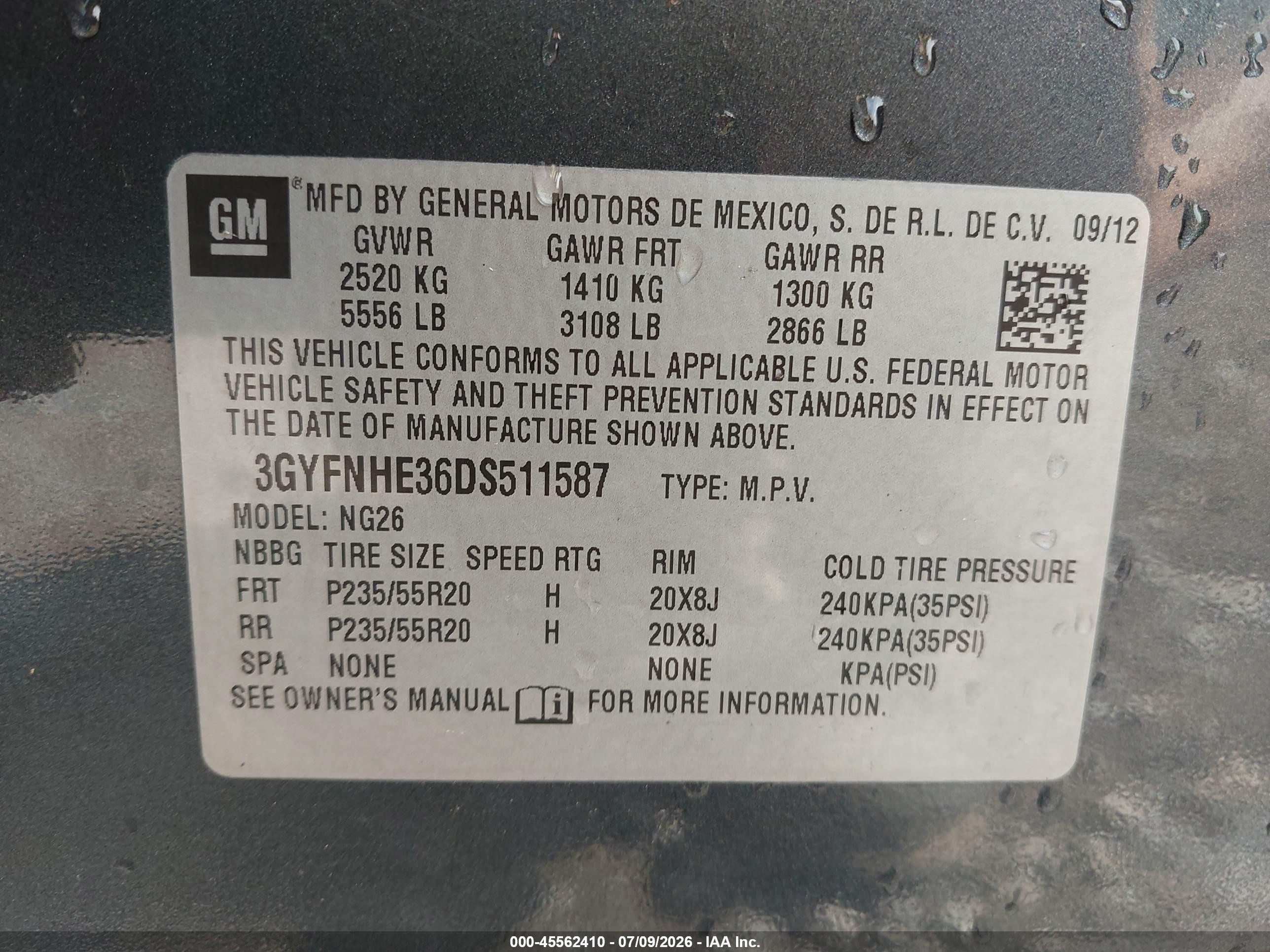 2013 Cadillac Srx Performance Collection Gray vin: 3GYFNHE36DS511587