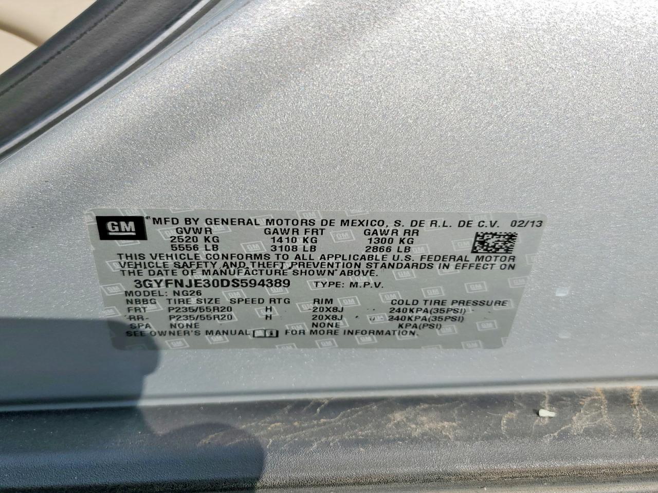 2013 Cadillac Srx Premium Collection Серебряный vin: 3GYFNJE30DS594389