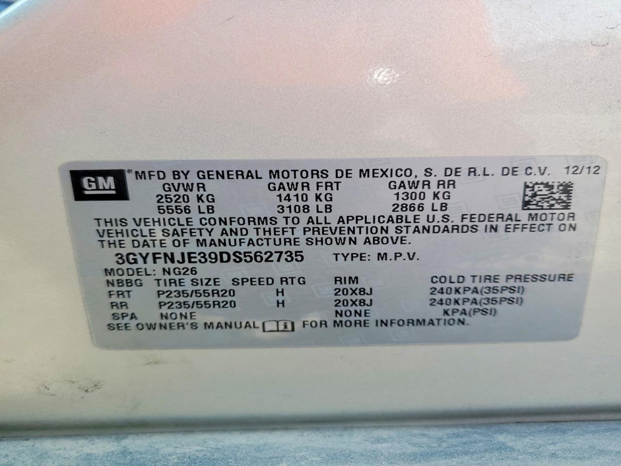 2013 Cadillac Srx Premium Collection Золотой vin: 3GYFNJE39DS562735