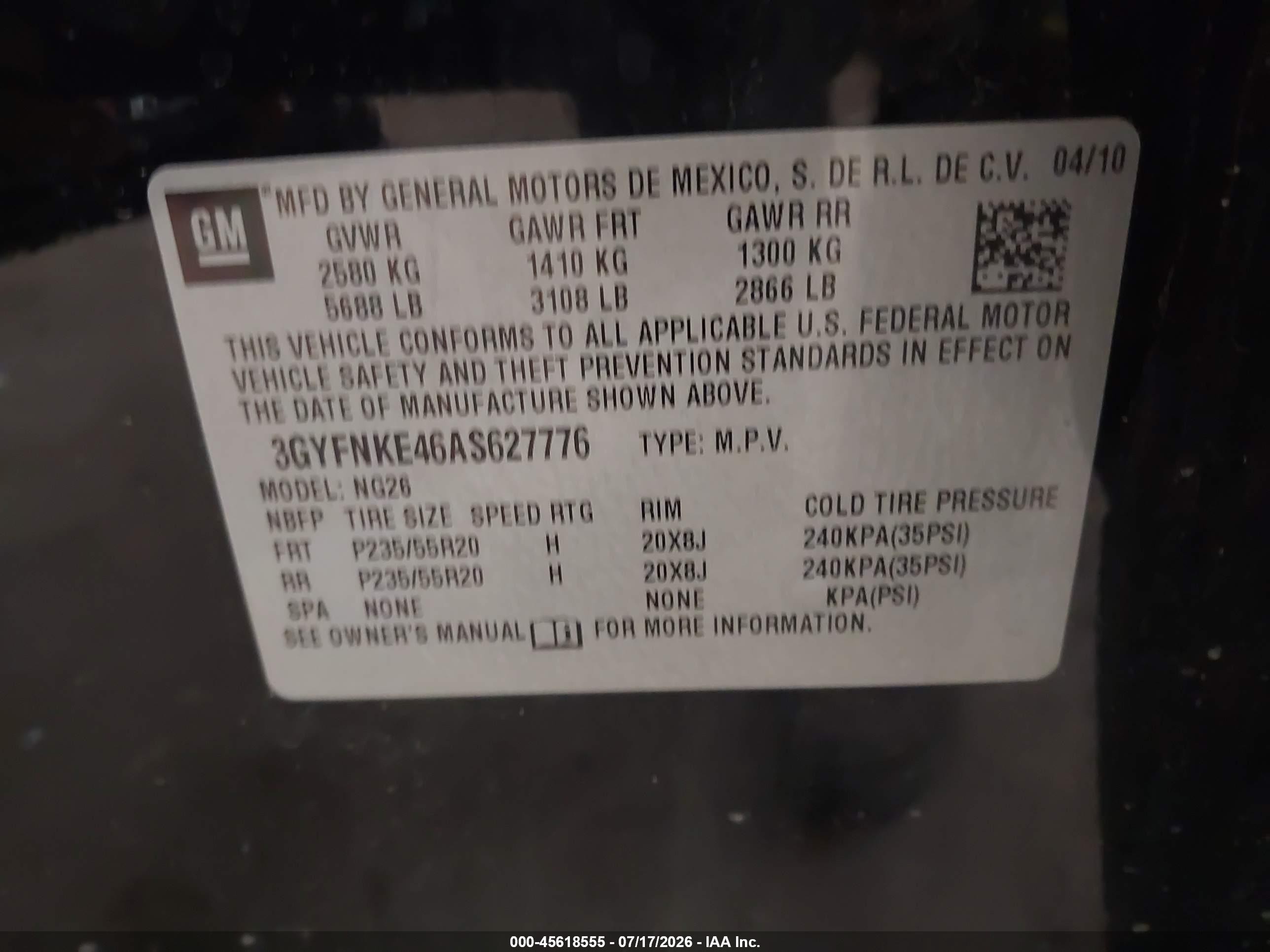 2010 Cadillac Srx Turbo Premium Черный vin: 3GYFNKE46AS627776