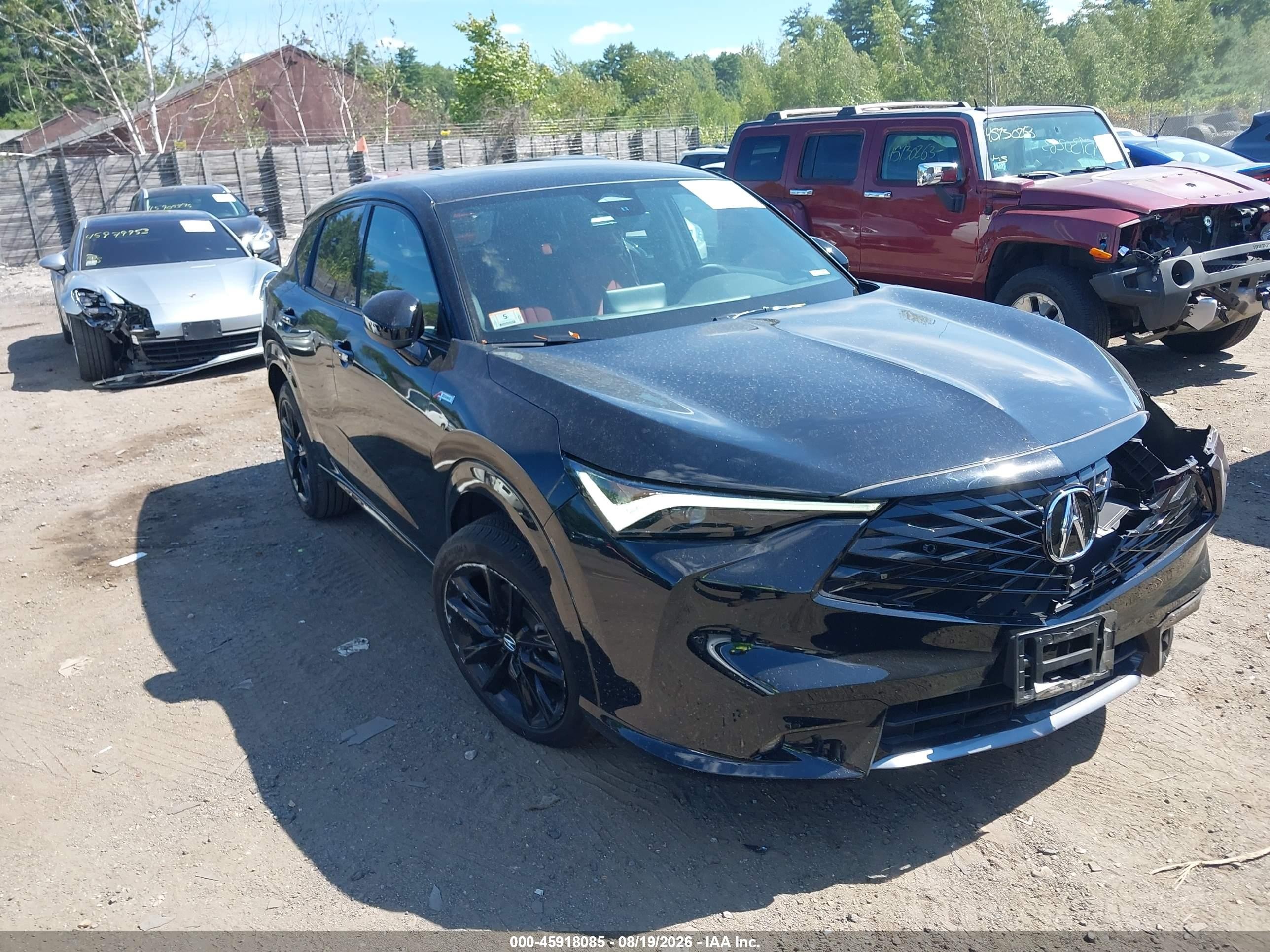 2025 Acura Adx A-spec With Advance Черный vin: 3HDSA2H76SM704463