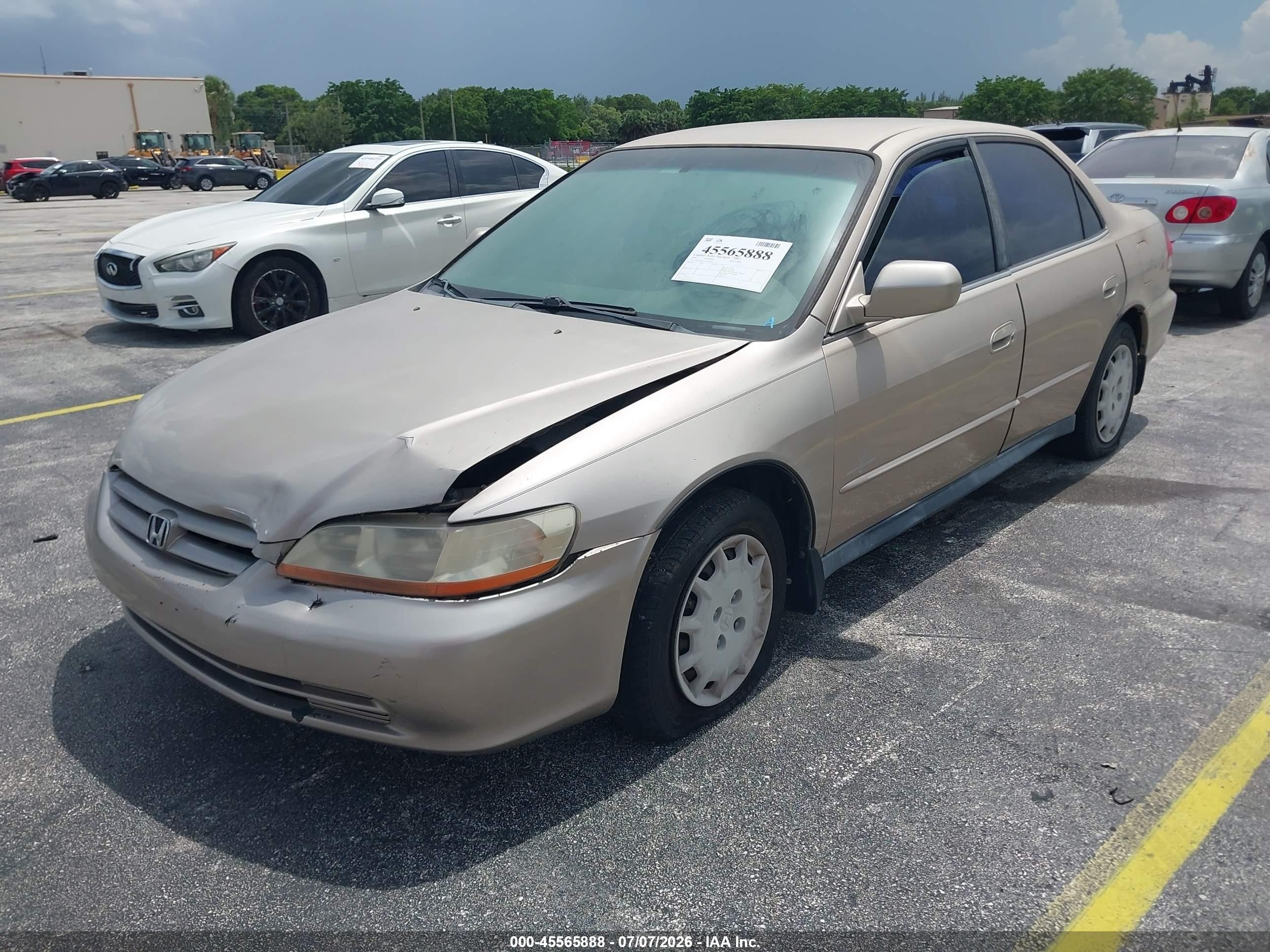2001 Honda Accord 2.3 Lx Gold vin: 3HGCG56411G700706
