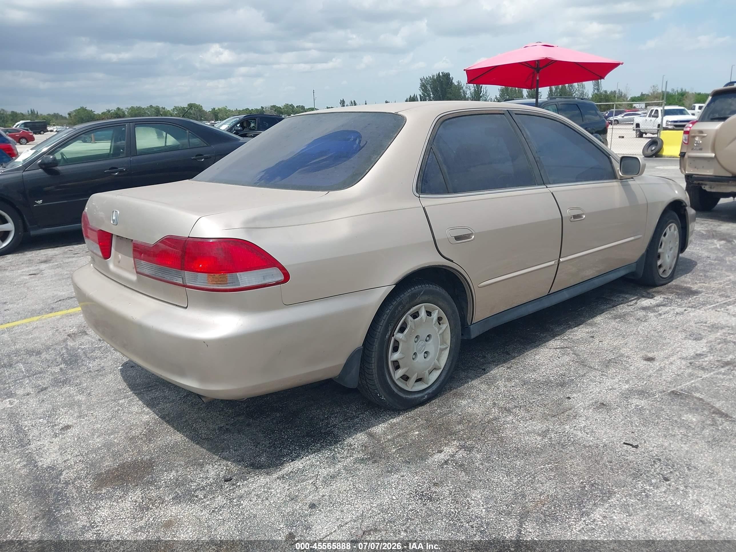 2001 Honda Accord 2.3 Lx Gold vin: 3HGCG56411G700706