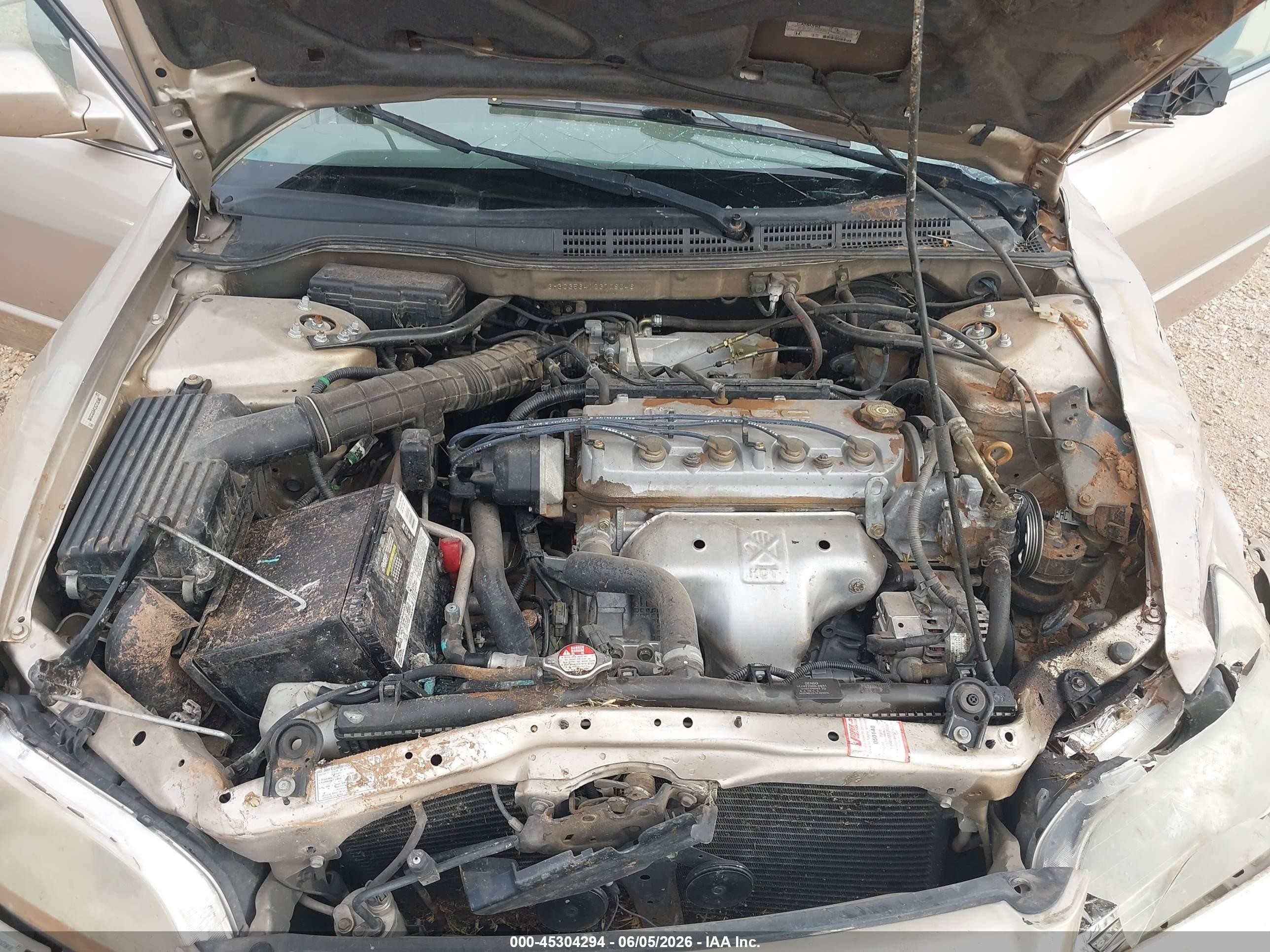 2002 Honda Accord 2.3 Lx Brown vin: 3HGCG56412G708046
