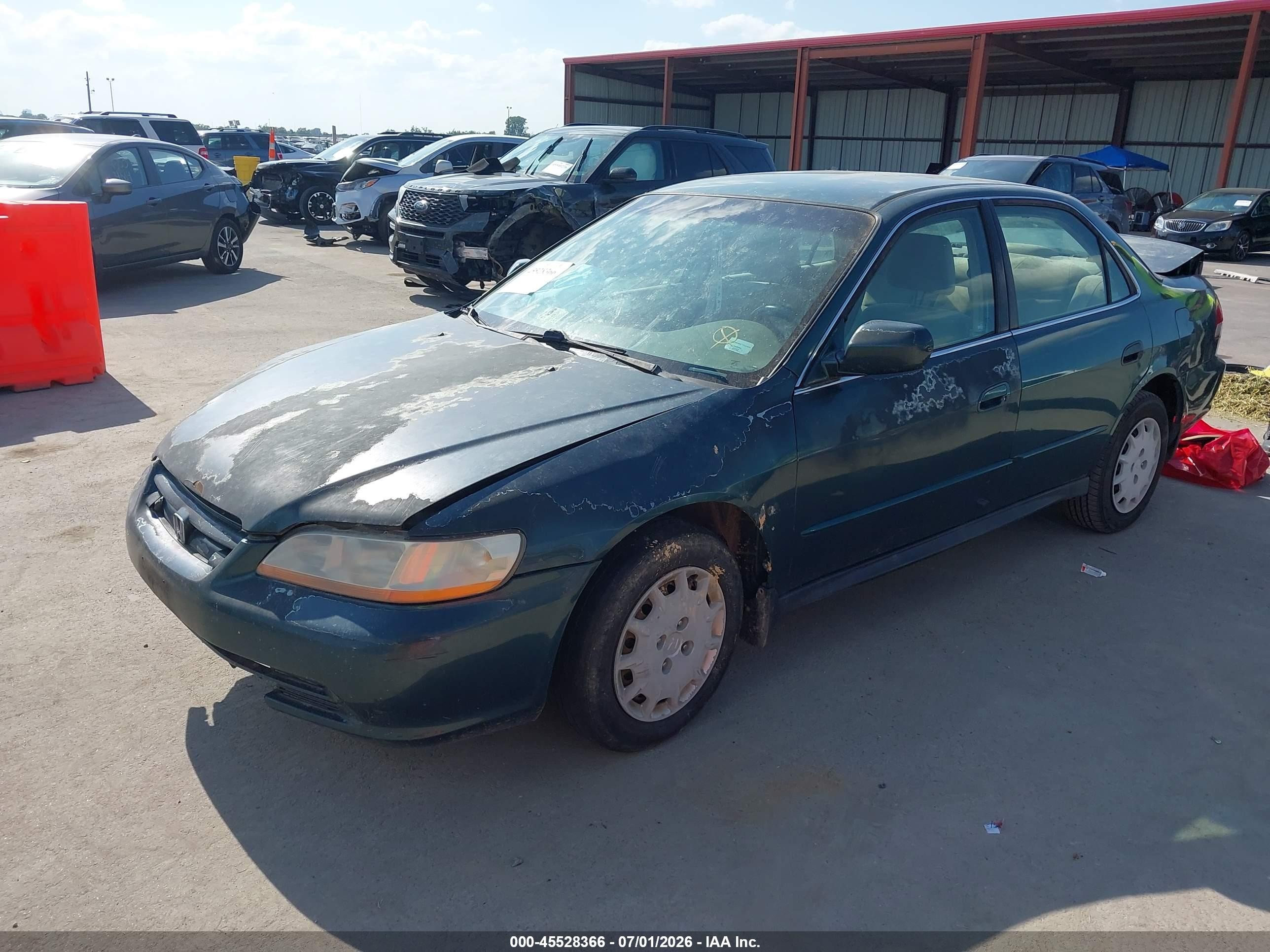 2002 Honda Accord 2.3 Lx Green vin: 3HGCG56422G702305