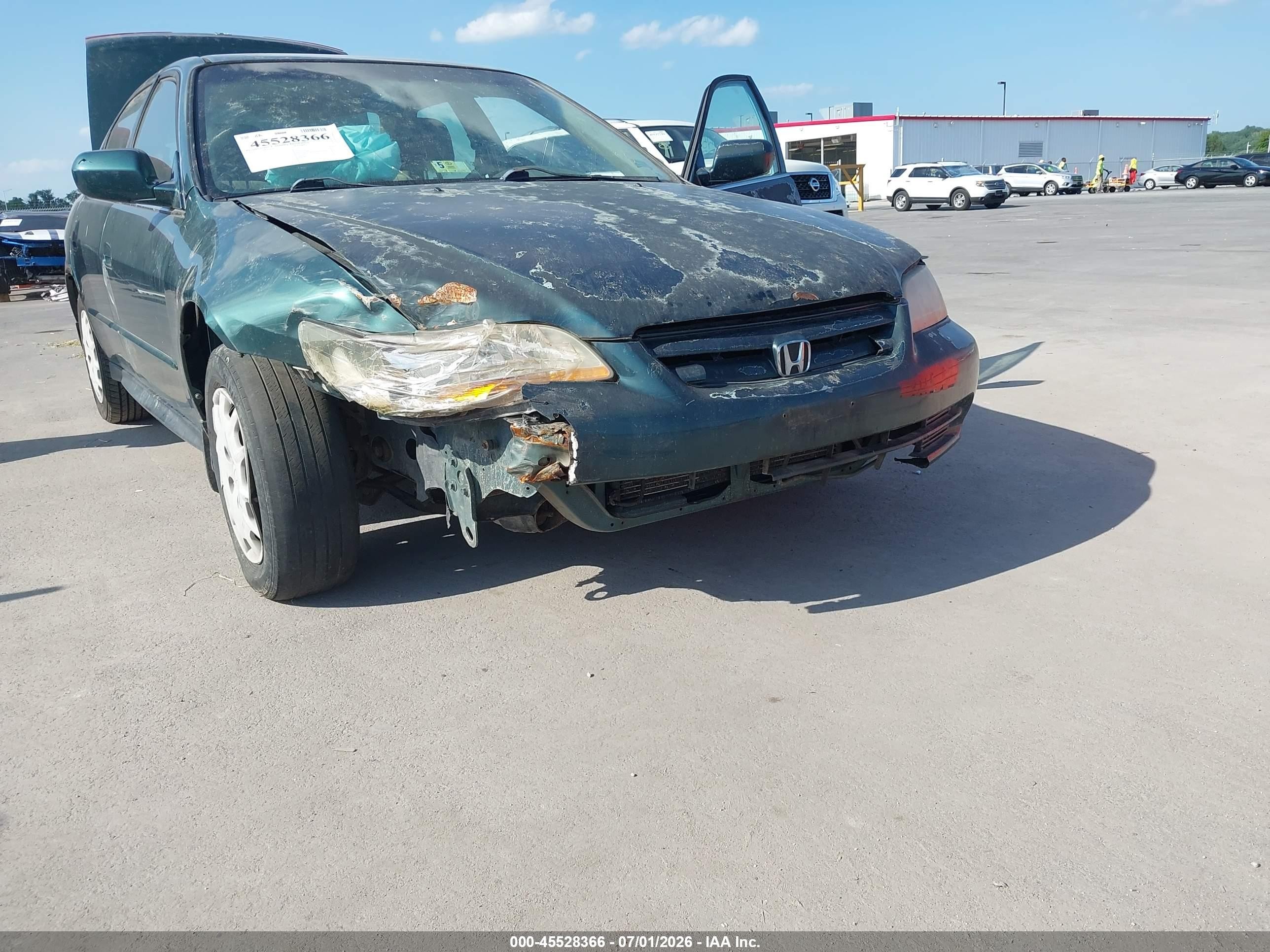 2002 Honda Accord 2.3 Lx Green vin: 3HGCG56422G702305
