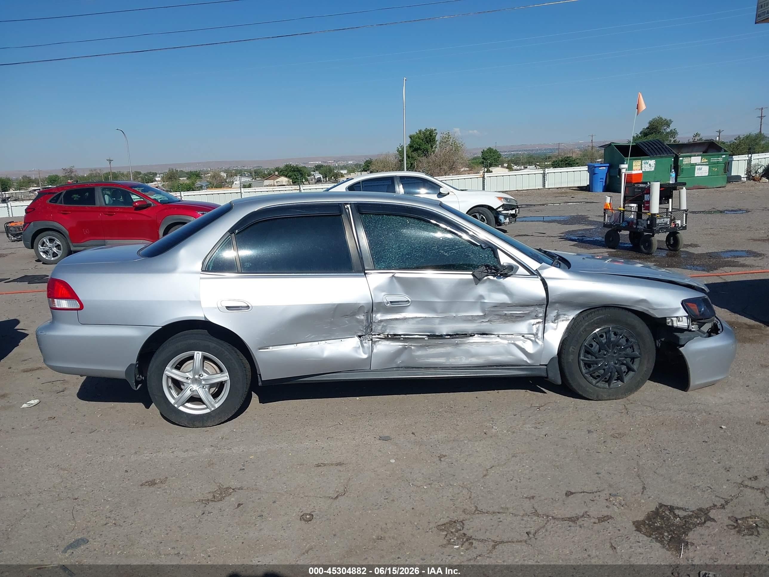 2002 Honda Accord 2.3 Lx Silver vin: 3HGCG56462G706499