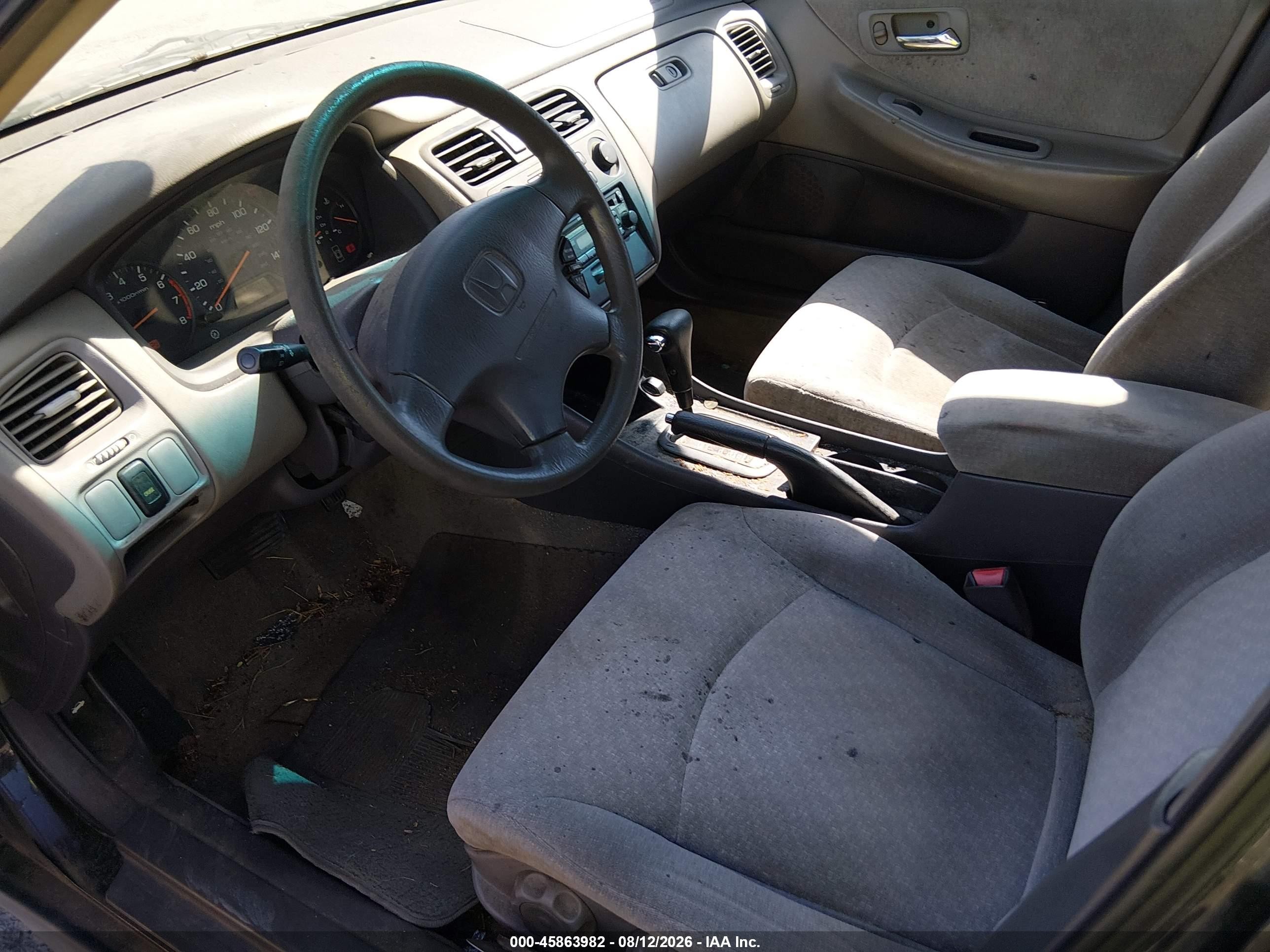 2002 Honda Accord 2.3 Lx Black vin: 3HGCG56472G700856