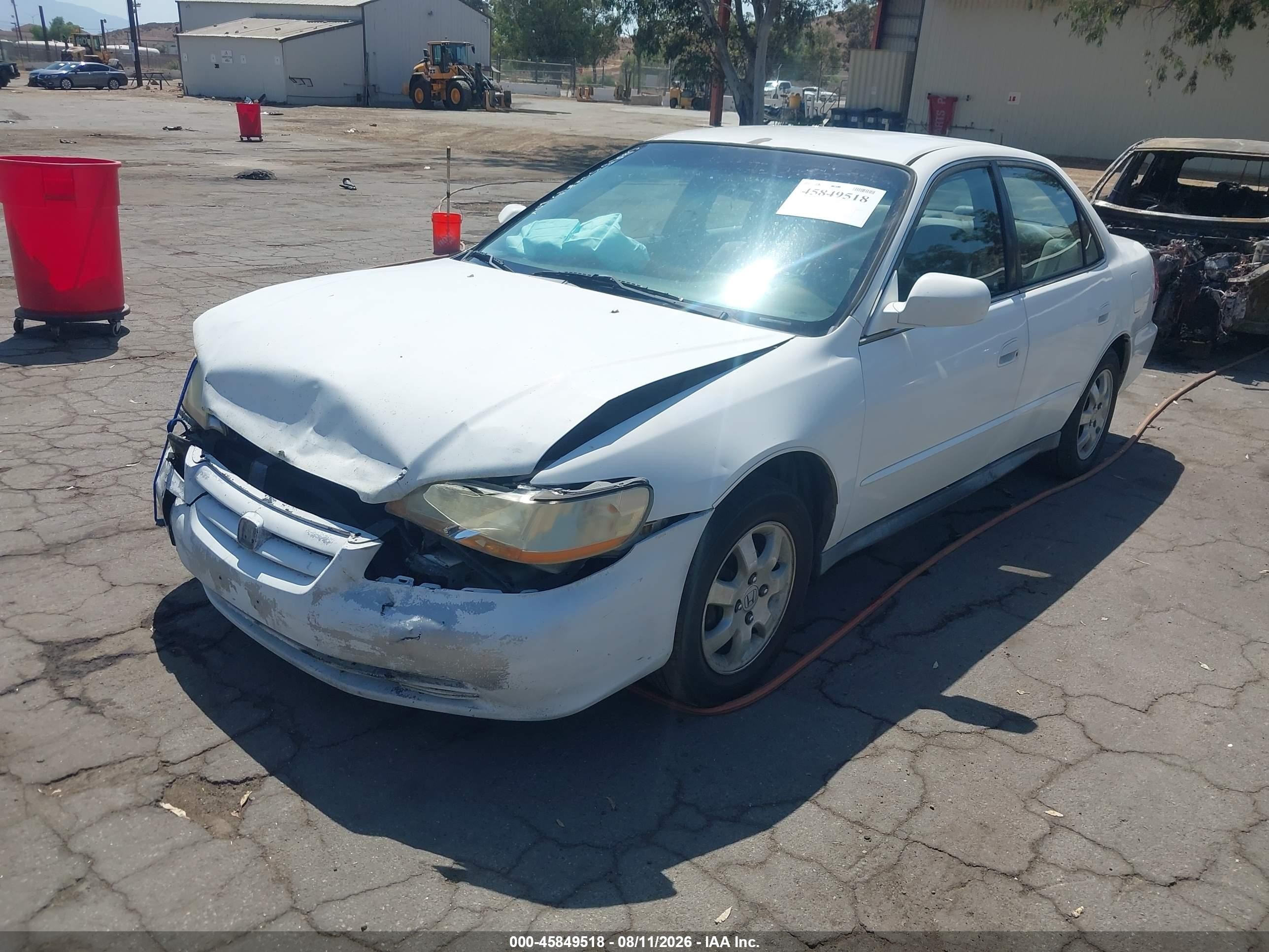 2001 Honda Accord 2.3 Lx White vin: 3HGCG66501G710075