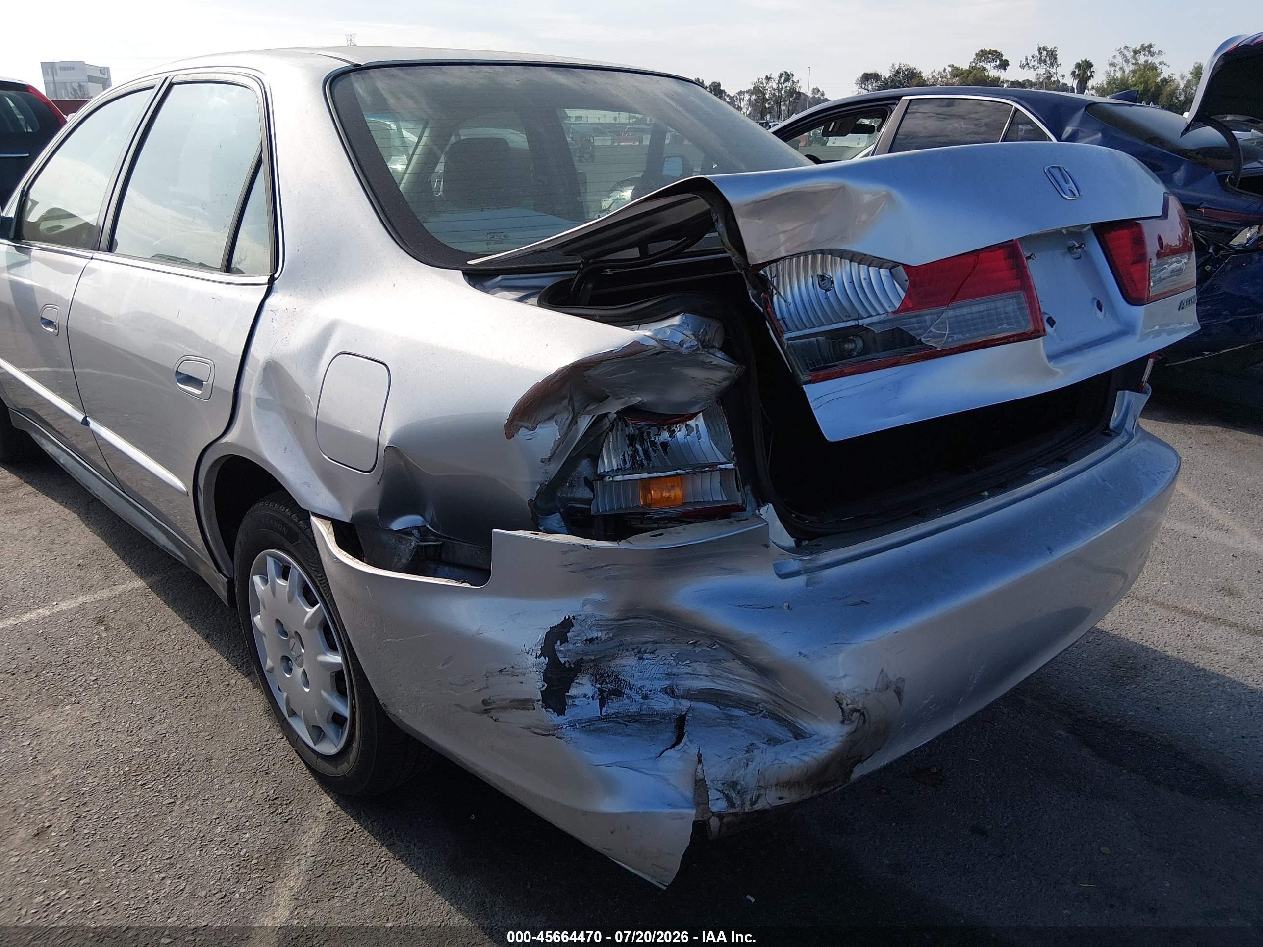 2002 Honda Accord 2.3 Lx Silver vin: 3HGCG66502G703001