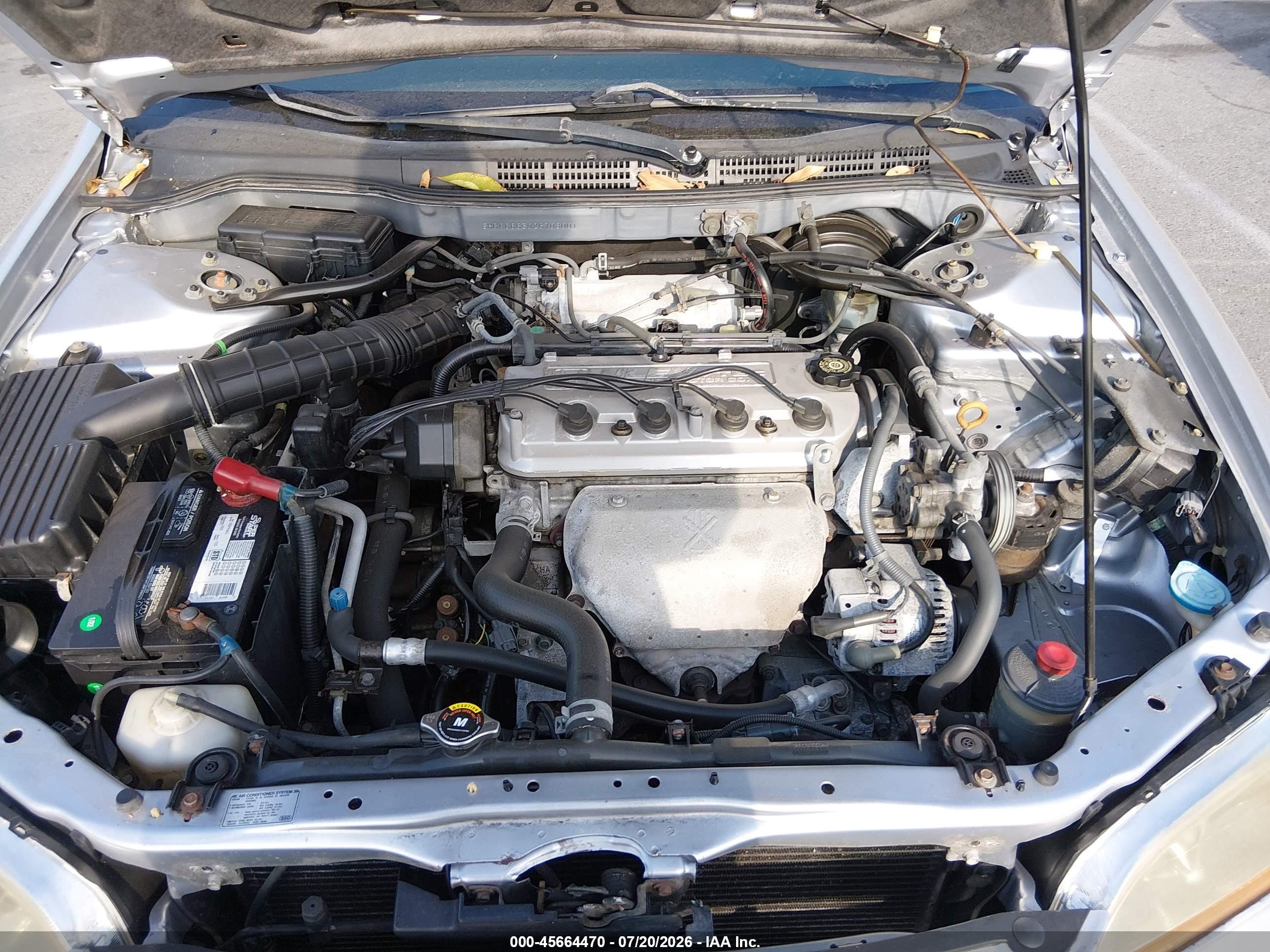 2002 Honda Accord 2.3 Lx Silver vin: 3HGCG66502G703001