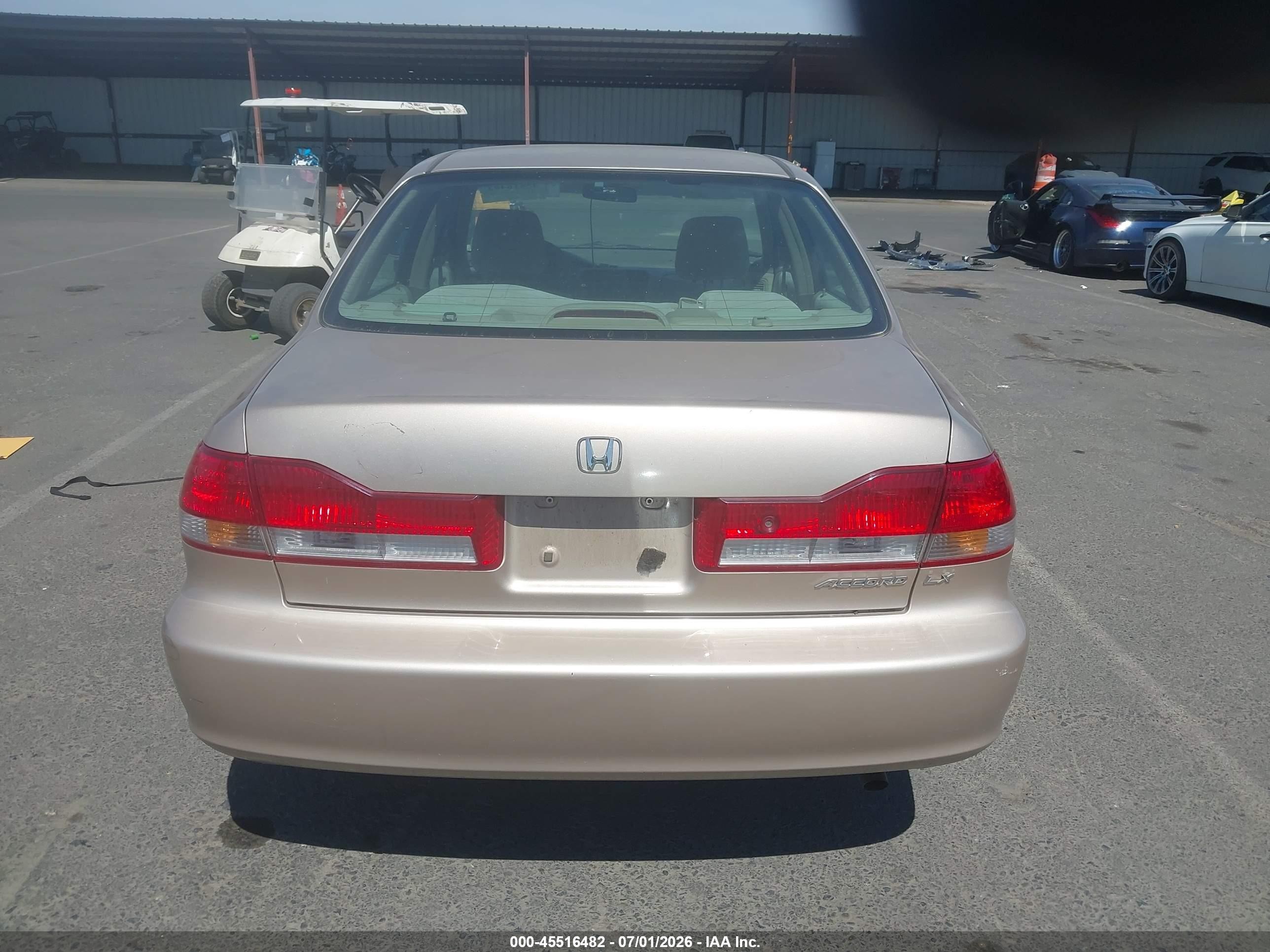 2002 Honda Accord 2.3 Lx Champagne vin: 3HGCG66512G705579
