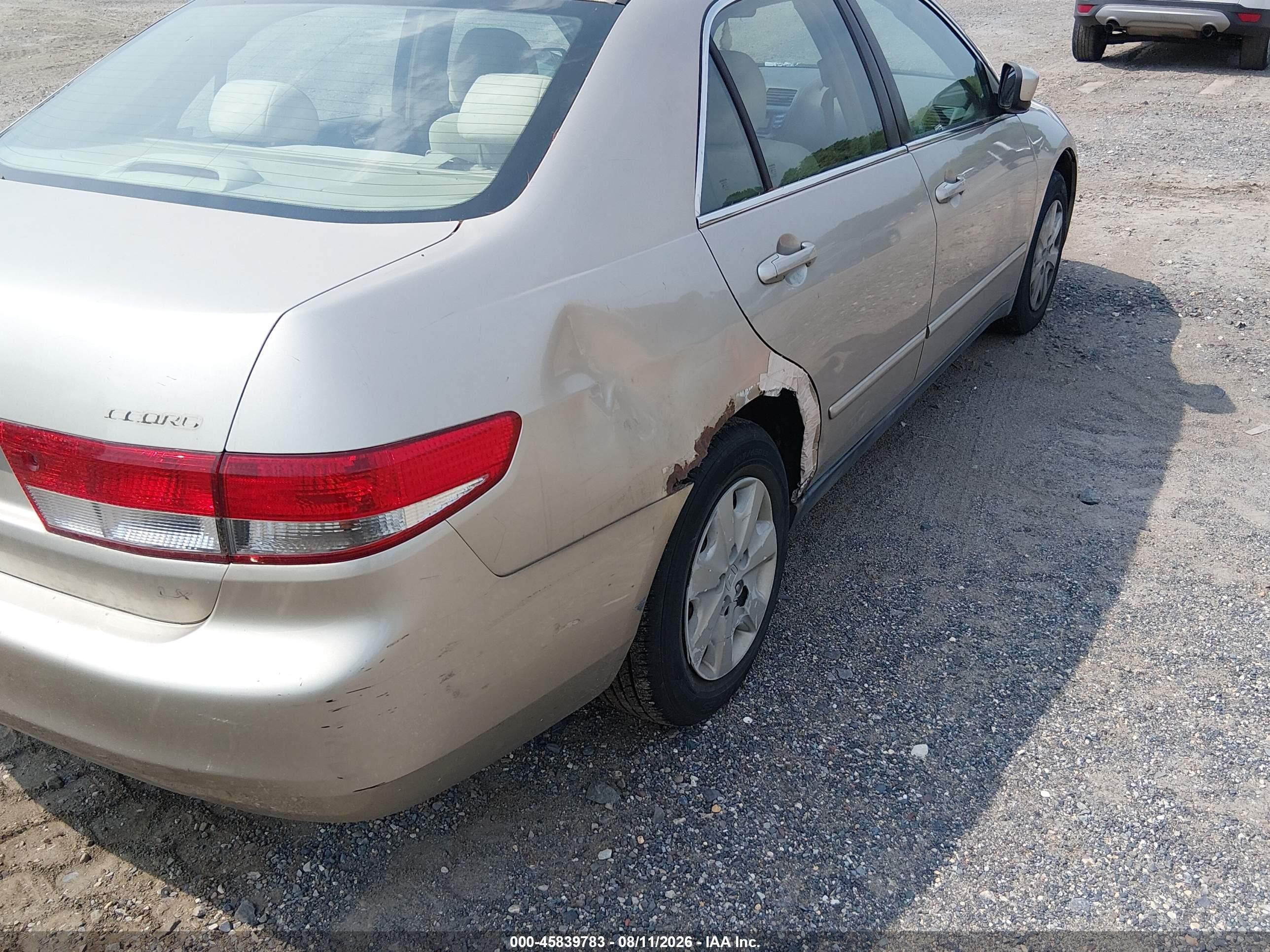 2003 Honda Accord 2.4 Lx Gold vin: 3HGCM56333G711404