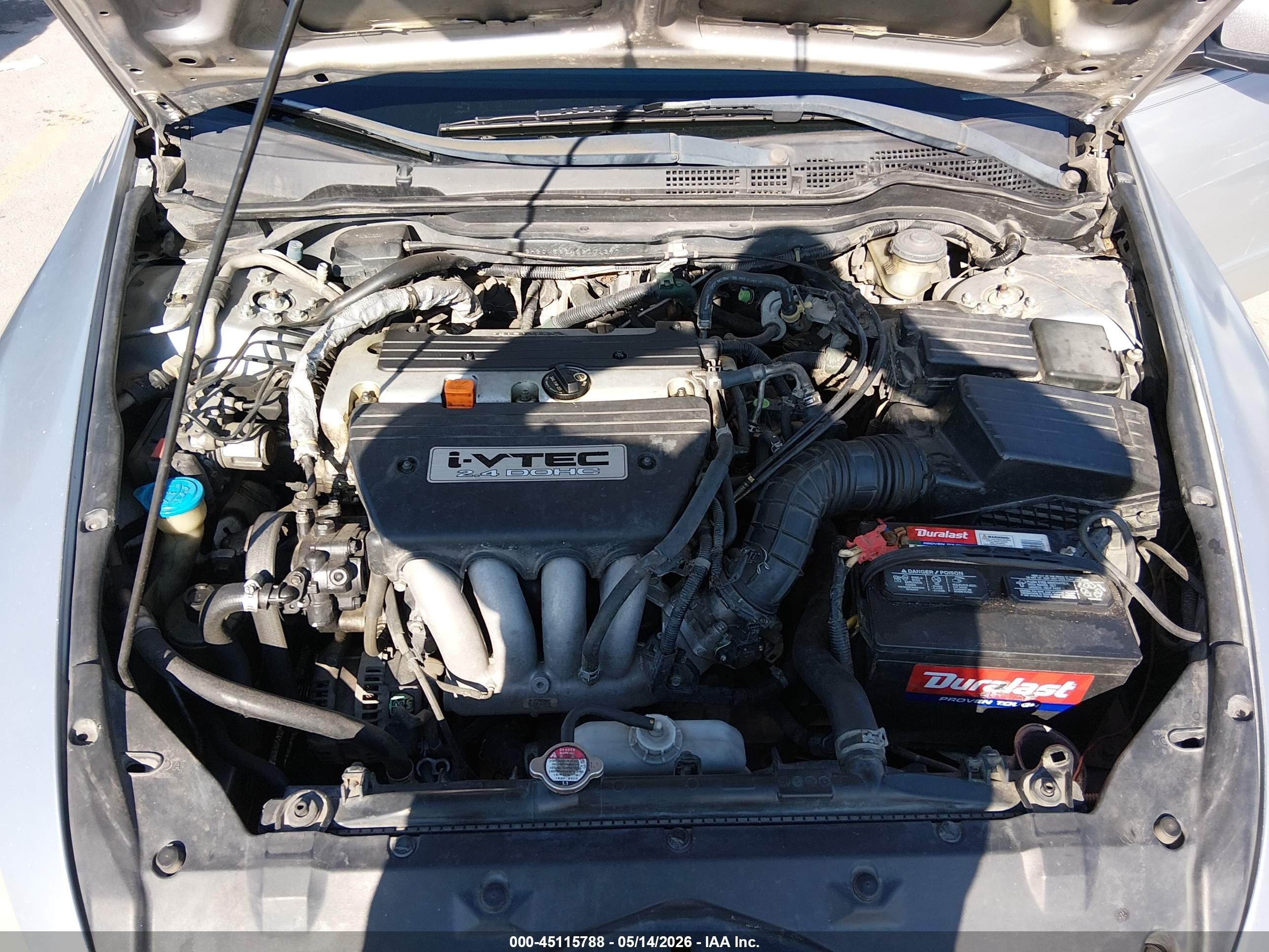 2003 Honda Accord 2.4 Lx Серебряный vin: 3HGCM56343G701397