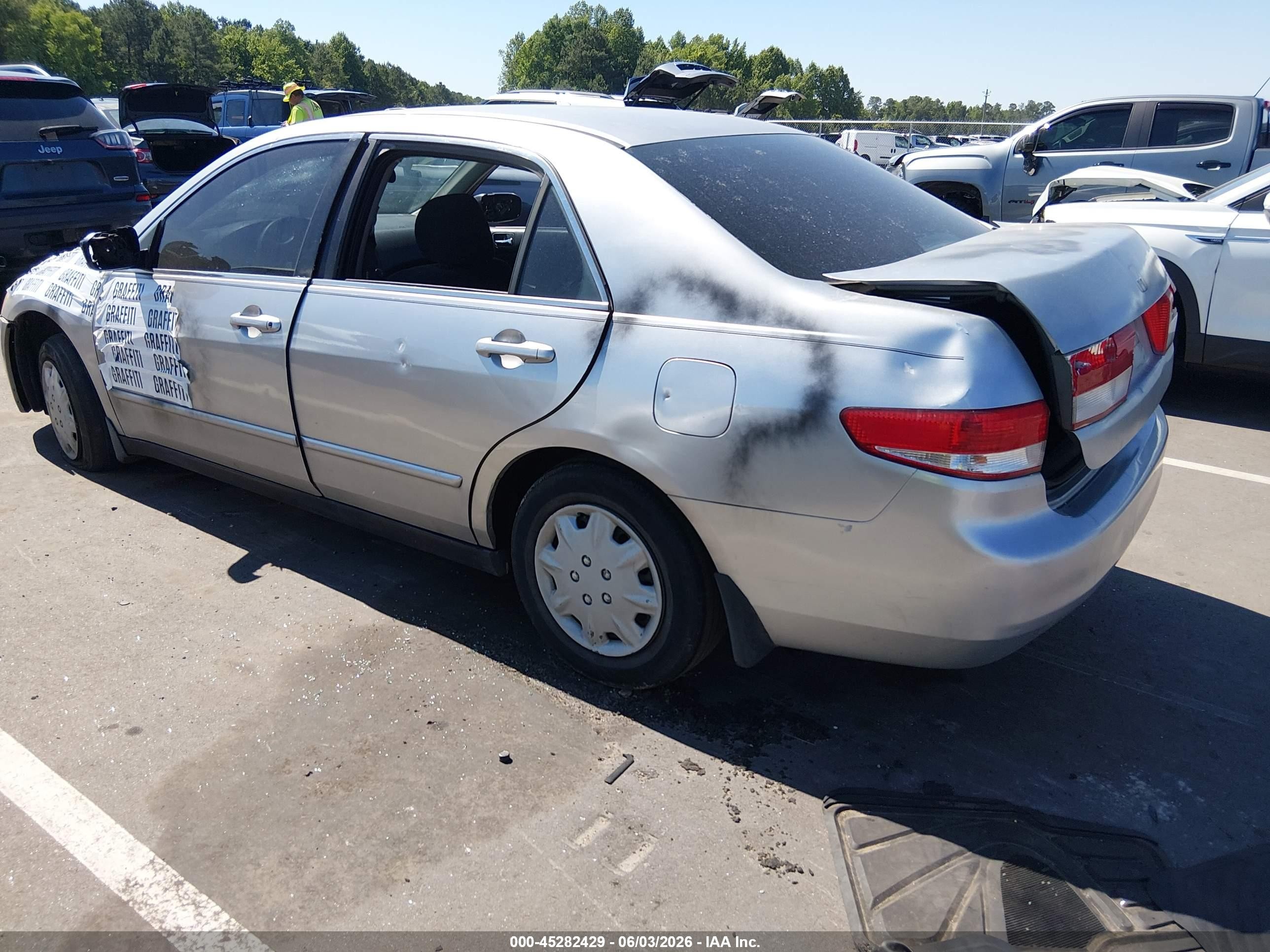 2003 Honda Accord 2.4 Lx Silver vin: 3HGCM56363G708738