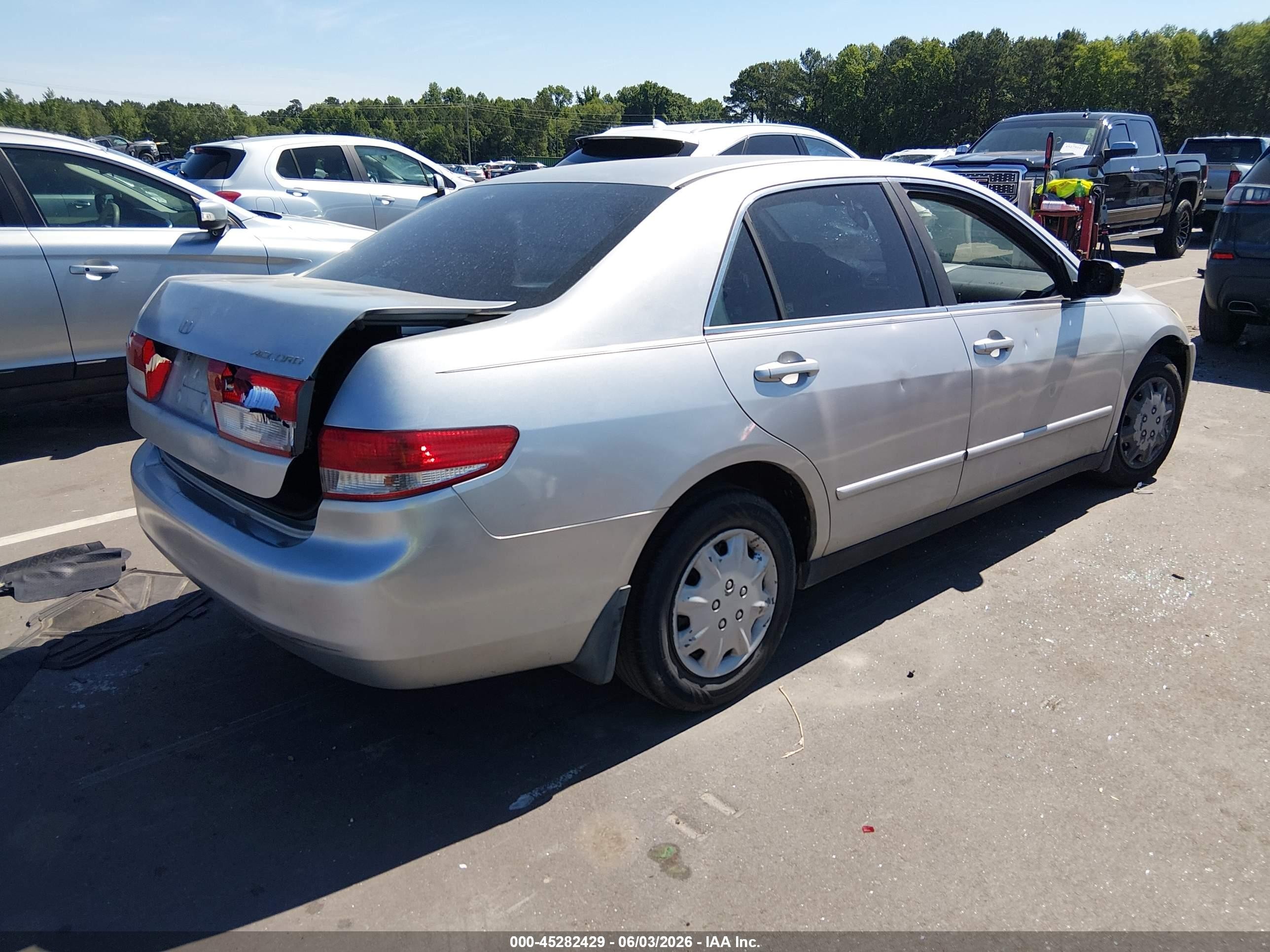 2003 Honda Accord 2.4 Lx Silver vin: 3HGCM56363G708738