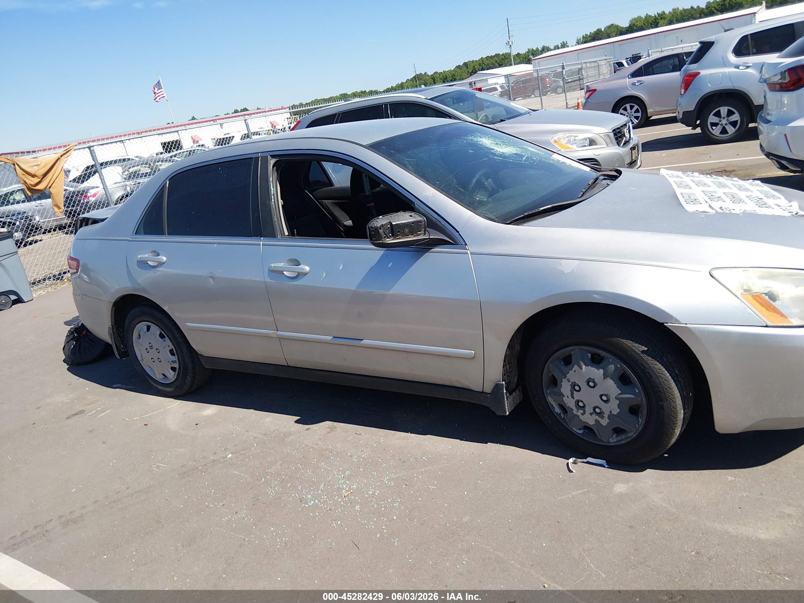 2003 Honda Accord 2.4 Lx Silver vin: 3HGCM56363G708738