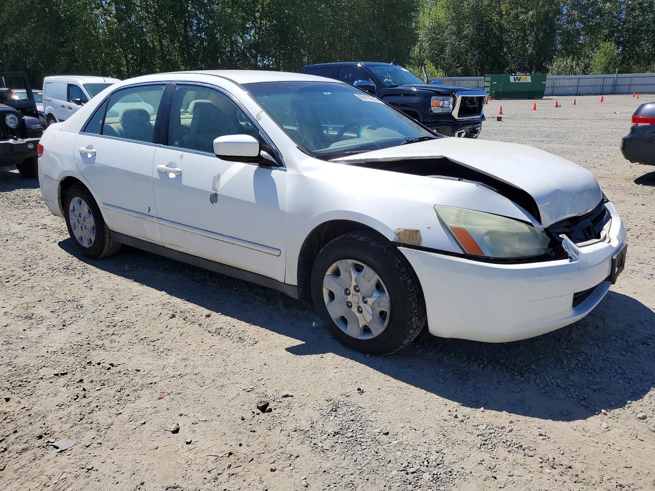 2003 Honda Accord Lx White vin: 3HGCM56363G713342