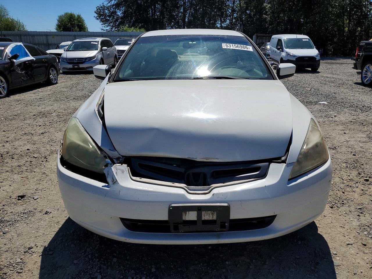 2003 Honda Accord Lx White vin: 3HGCM56363G713342