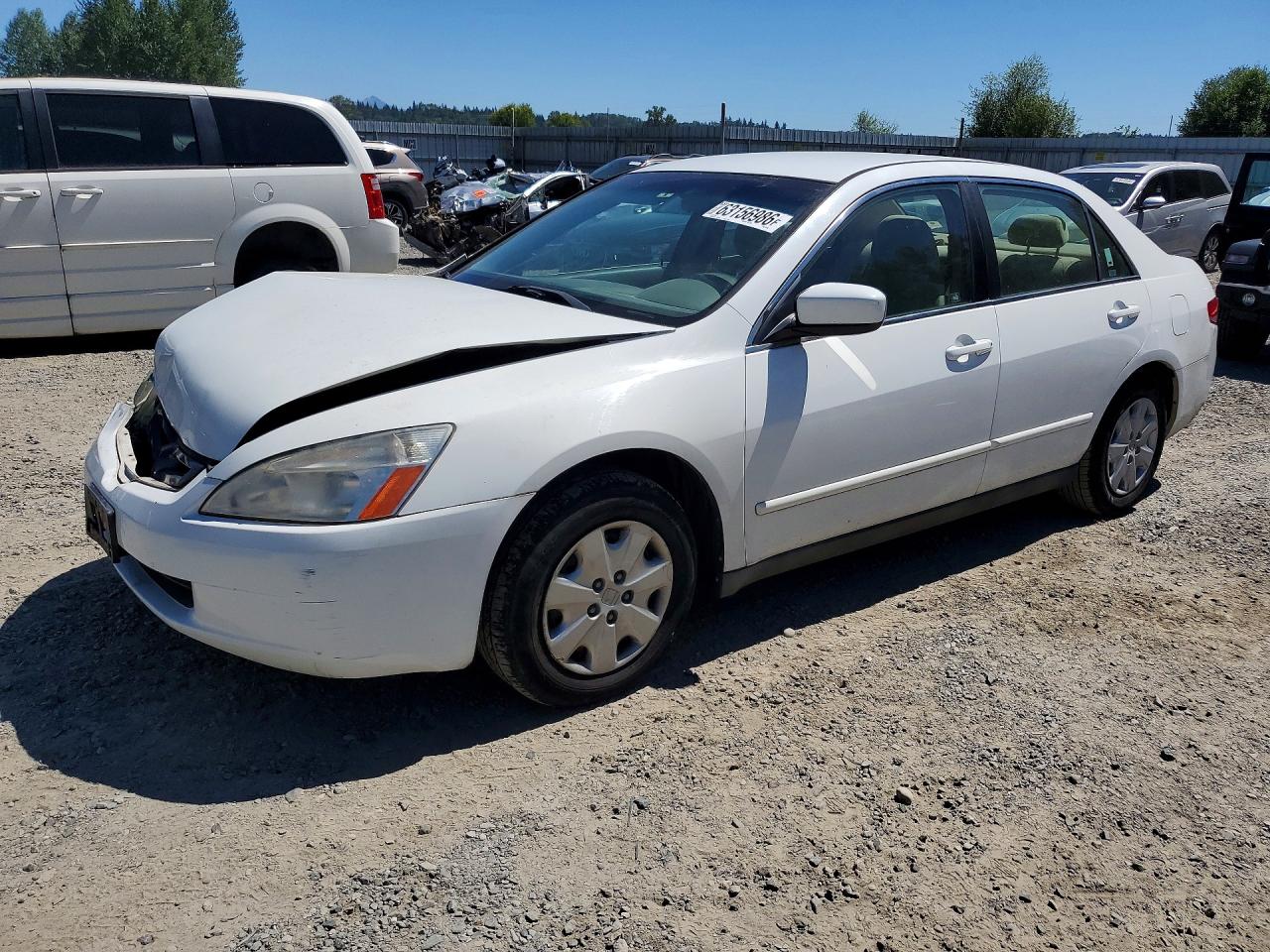 2003 Honda Accord Lx White vin: 3HGCM56363G713342