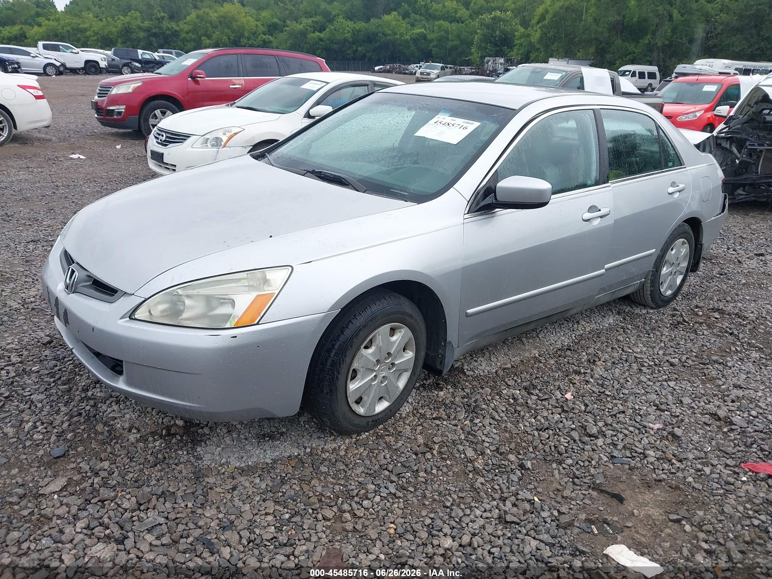 2004 Honda Accord 2.4 Lx Silver vin: 3HGCM56384G707463