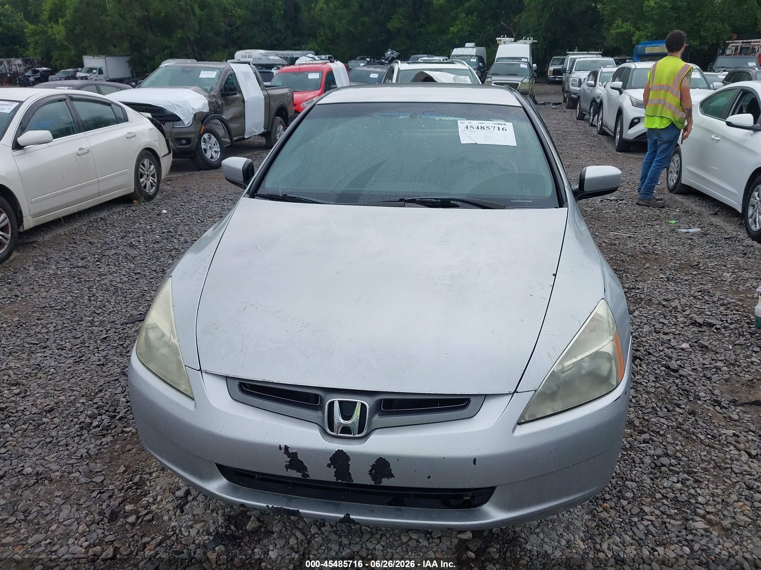 2004 Honda Accord 2.4 Lx Silver vin: 3HGCM56384G707463