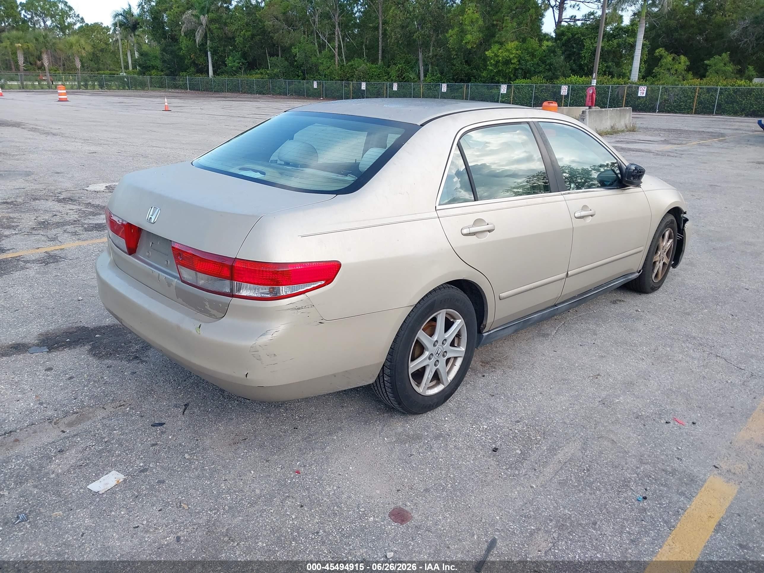 2003 Honda Accord Sdn Lx Gold vin: 3HGCM56393G710368