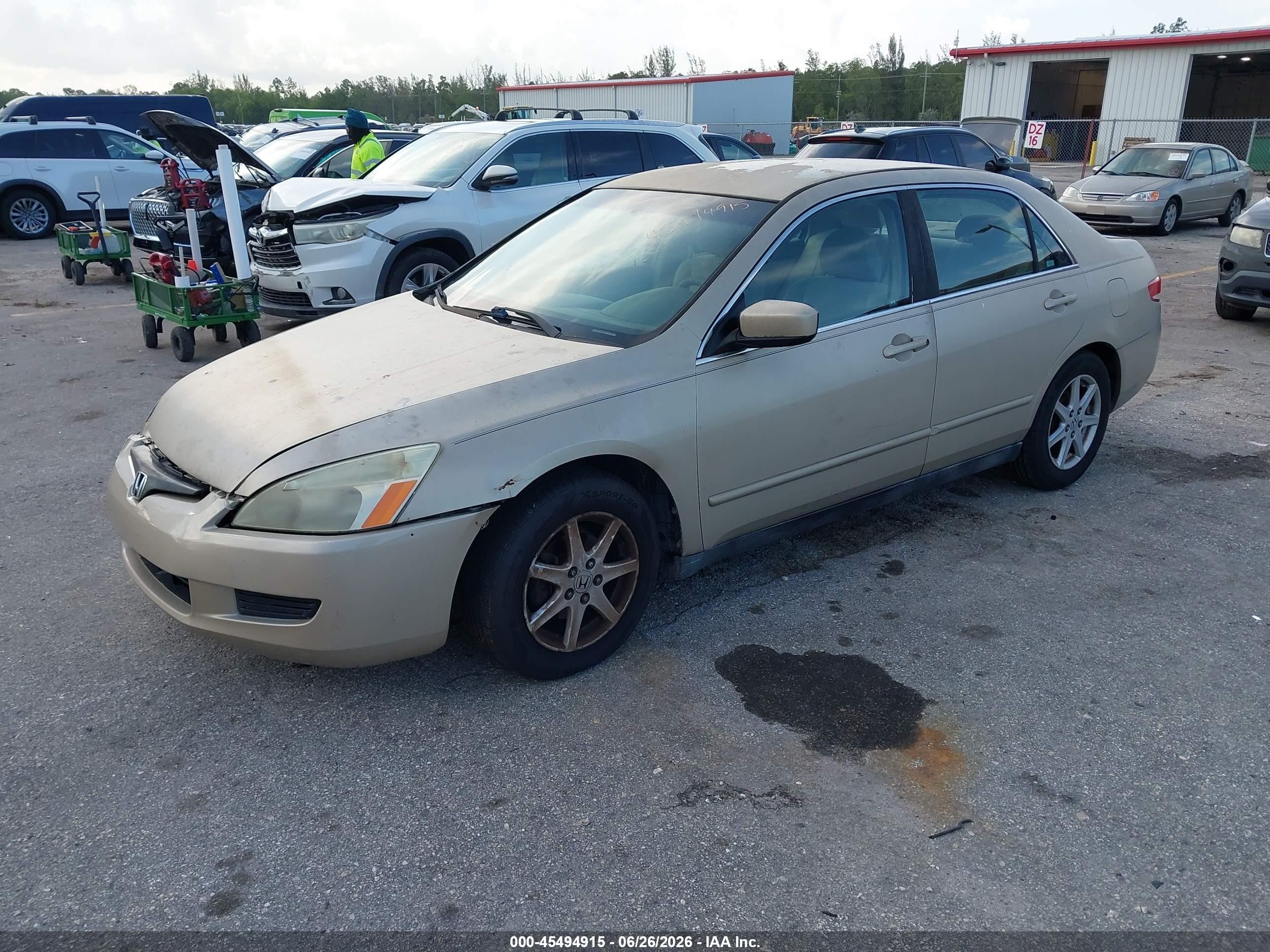 2003 Honda Accord Sdn Lx Gold vin: 3HGCM56393G710368