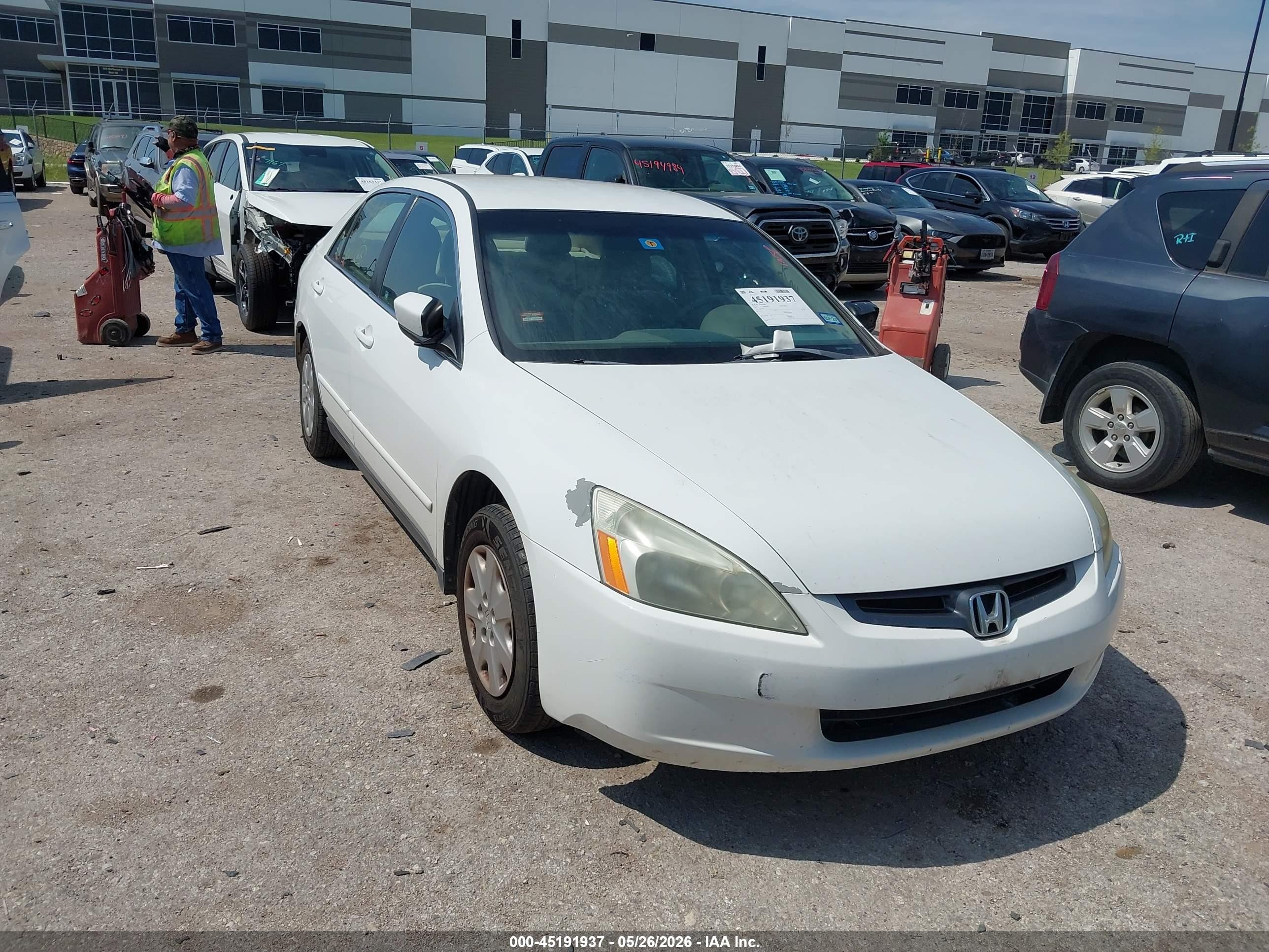 2003 Honda Accord 2.4 Lx White vin: 3HGCM563X3G706703
