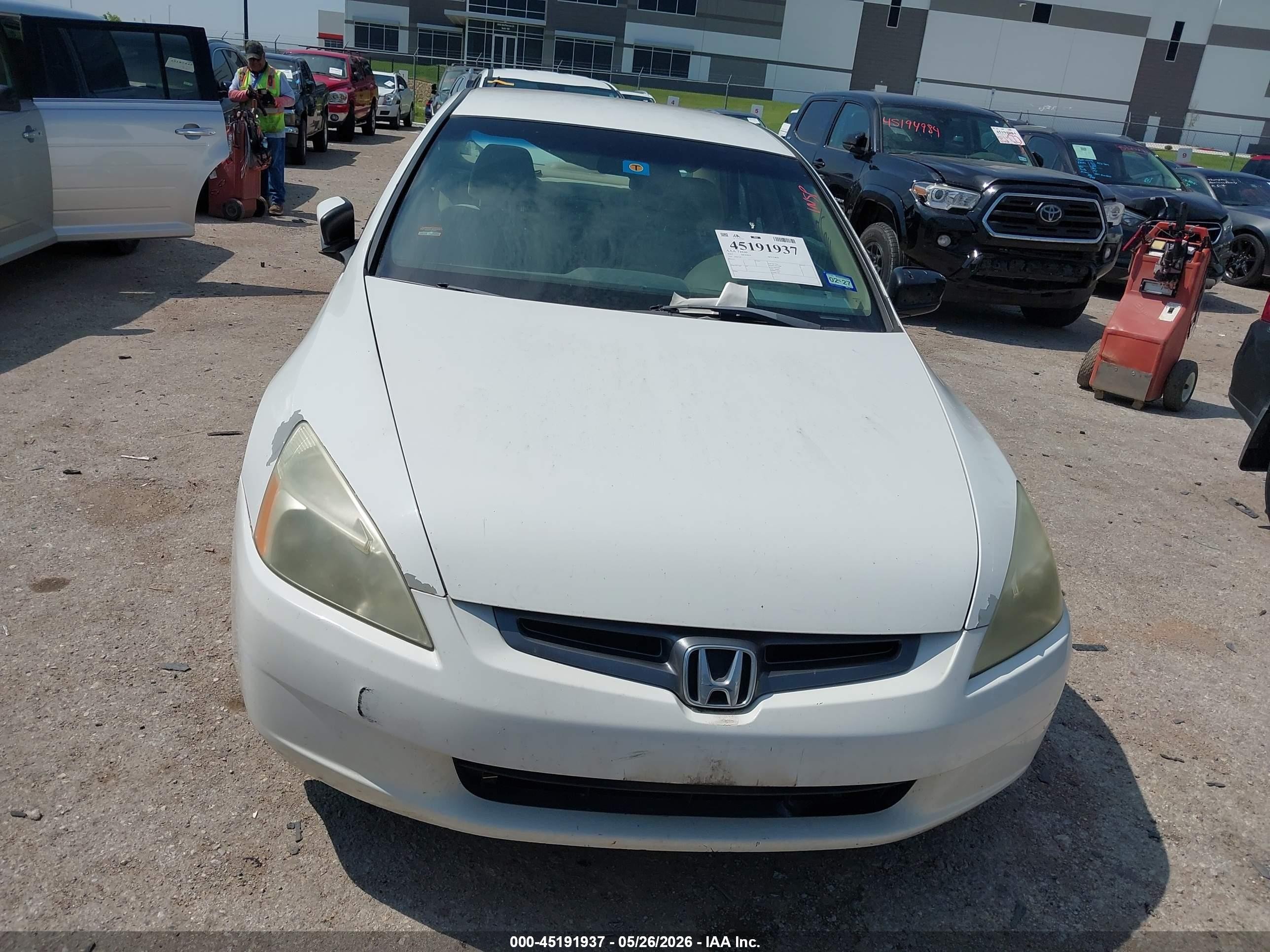 2003 Honda Accord 2.4 Lx White vin: 3HGCM563X3G706703