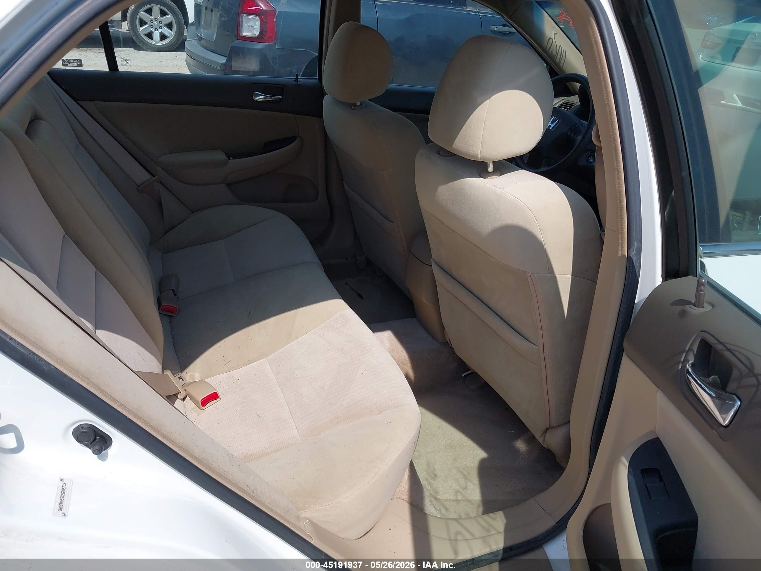 2003 Honda Accord 2.4 Lx White vin: 3HGCM563X3G706703