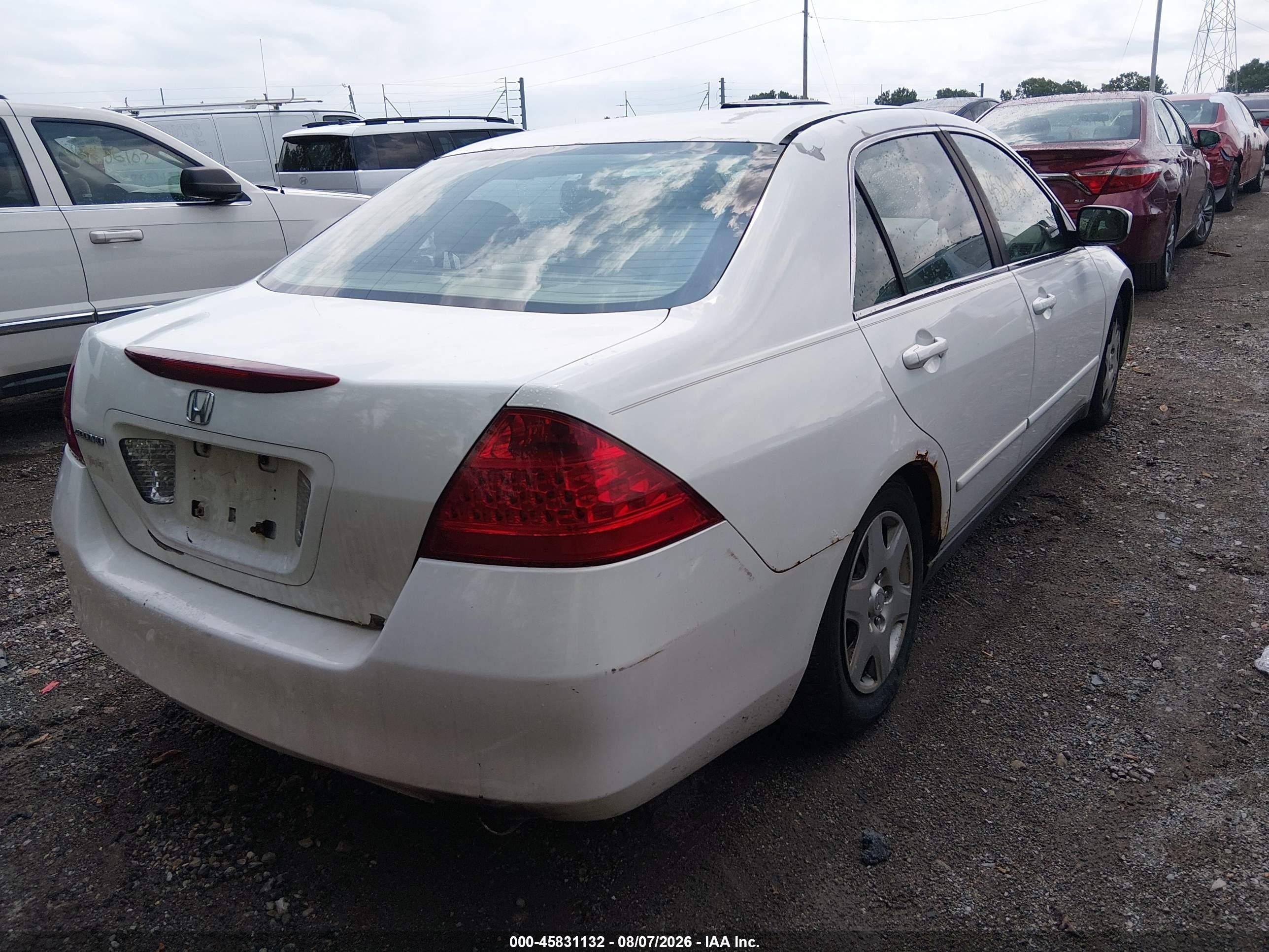 2006 Honda Accord 2.4 Lx Белый vin: 3HGCM56406G710899