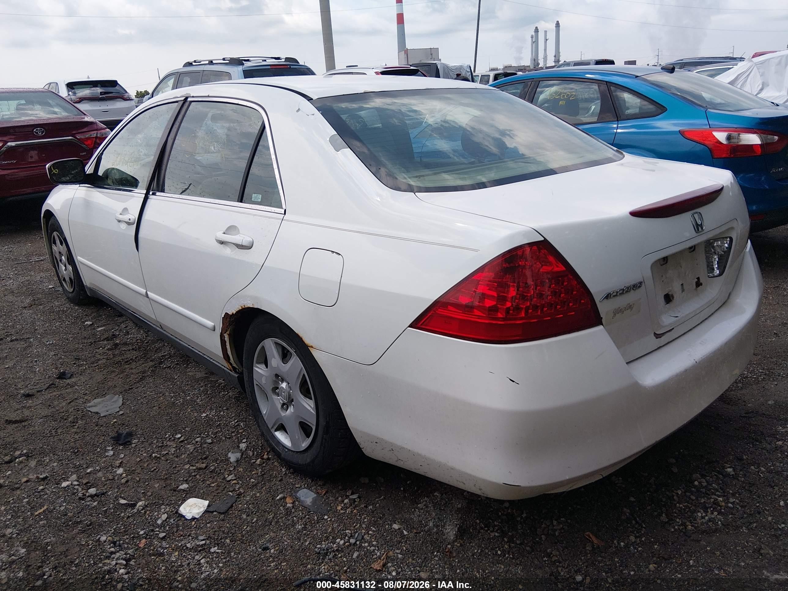2006 Honda Accord 2.4 Lx Белый vin: 3HGCM56406G710899